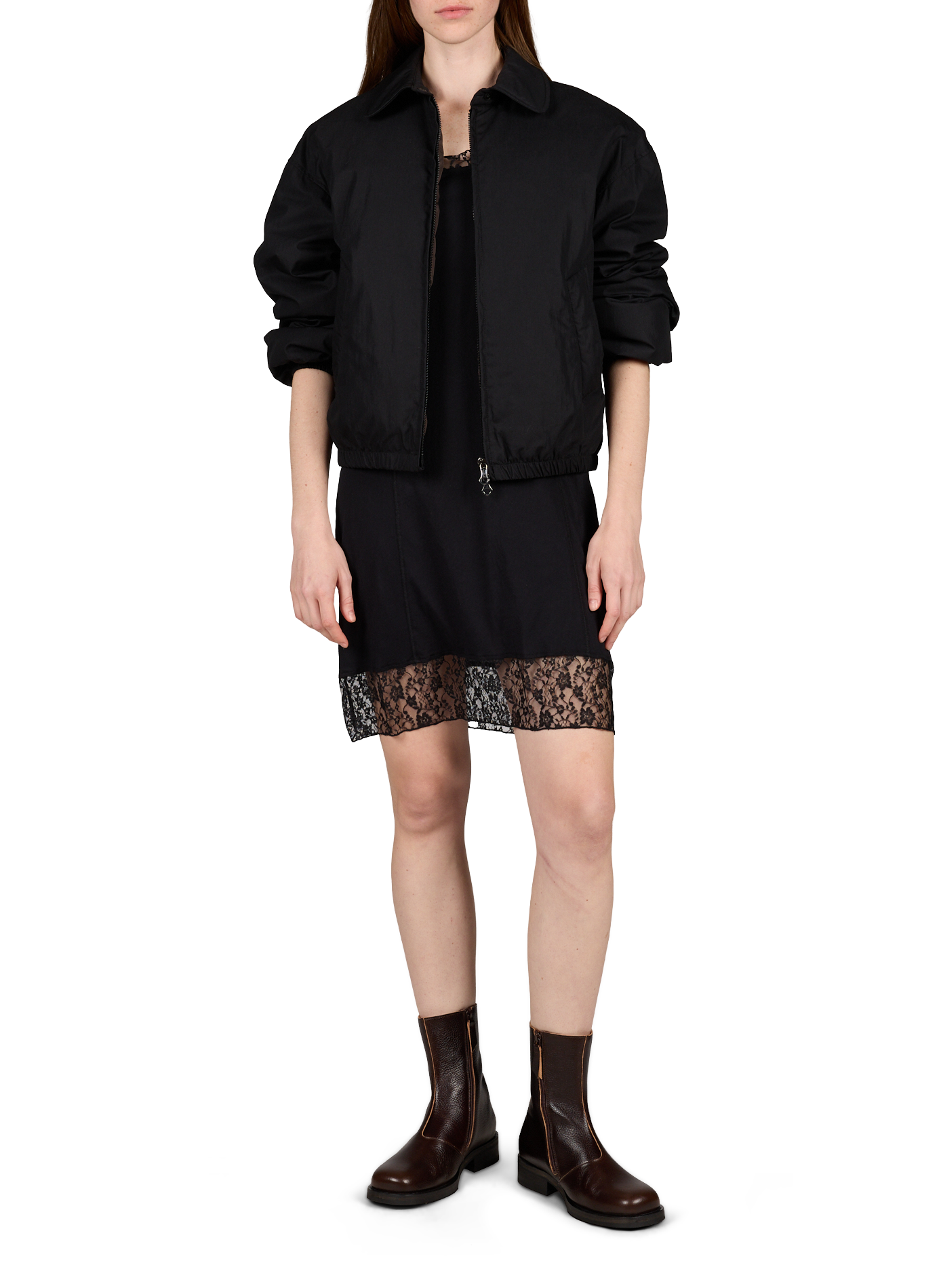 Weite Jacke mit klassischem Kragen aus Baumwollmischung OUR LEGACY Schwarz