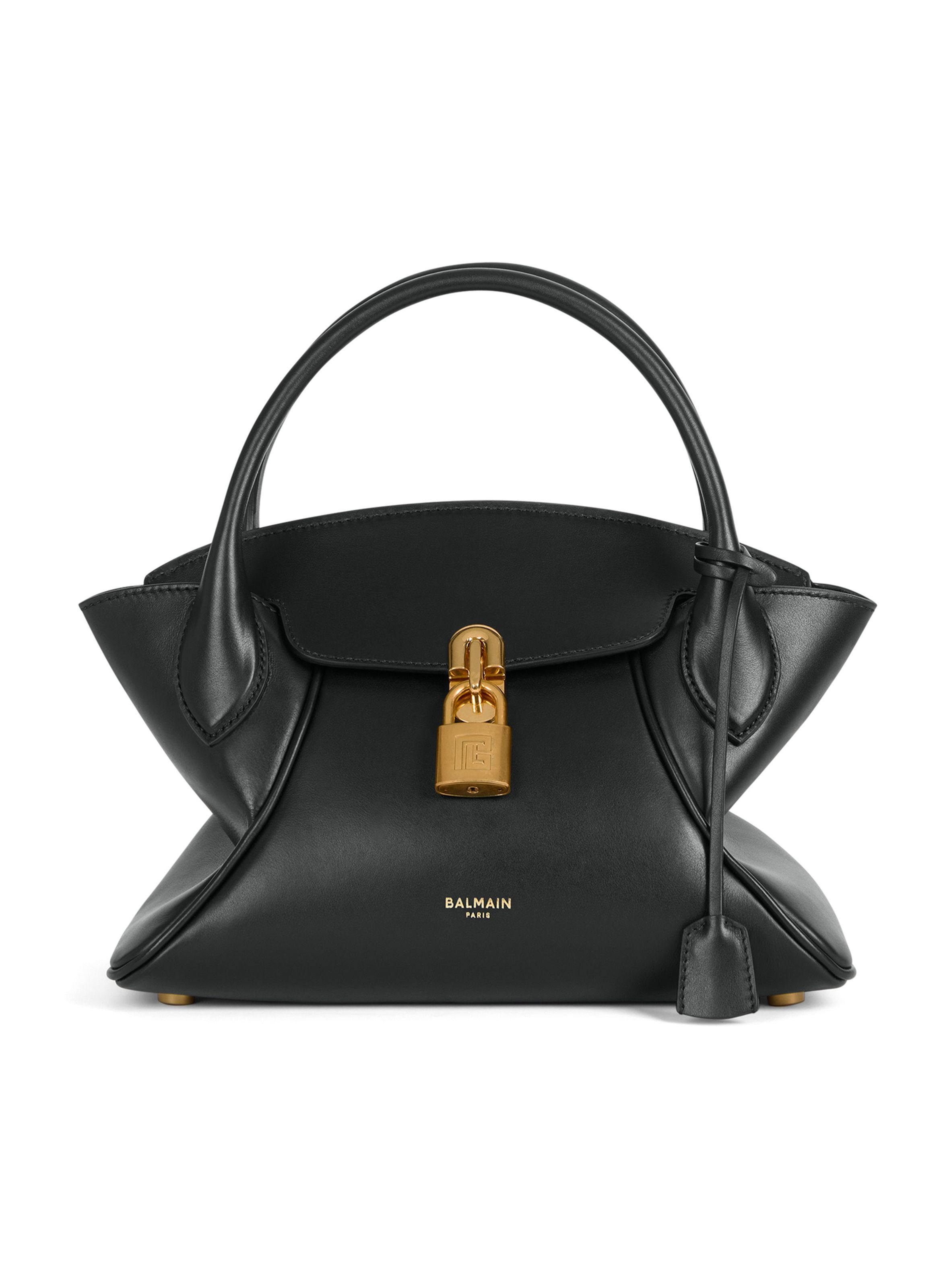 Sac pulse day small en cuir lisse BALMAIN Noir