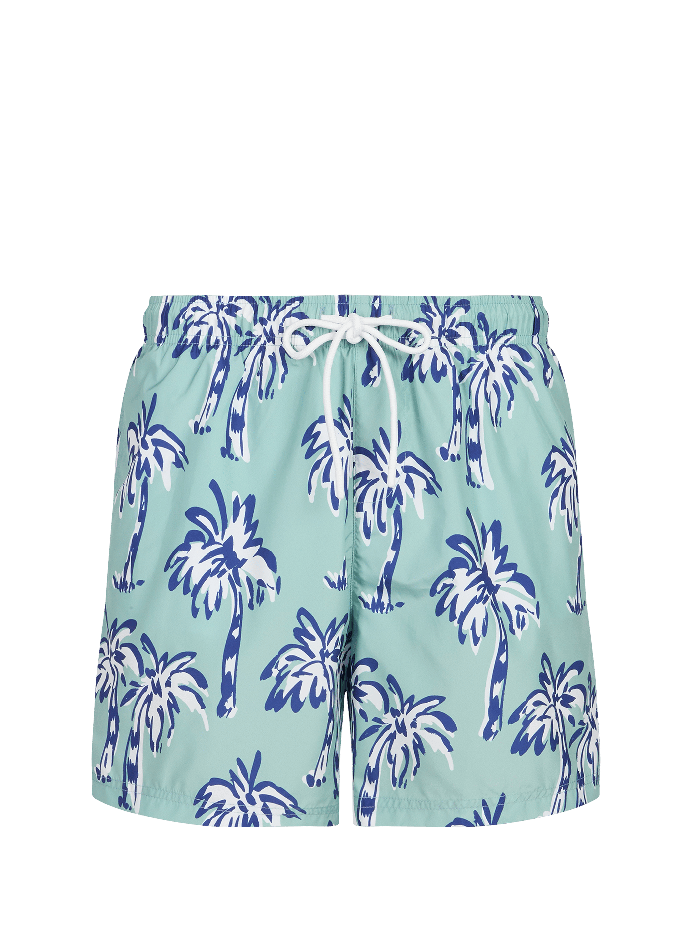 Palm tree print swim shorts ETON Green