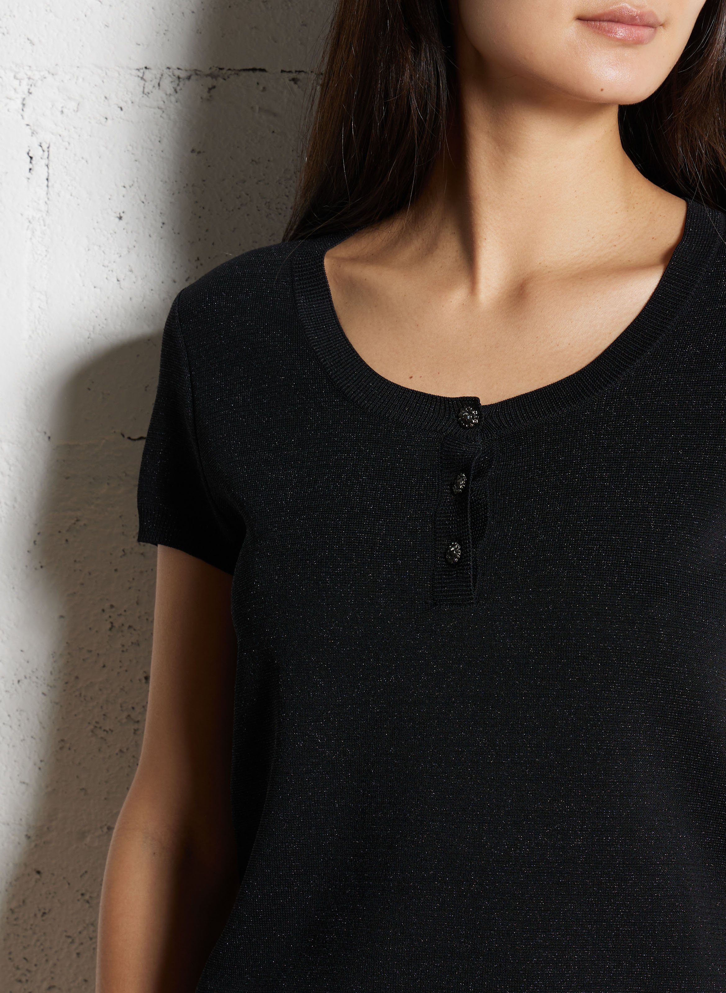Pull droit col rond IKKS Noir