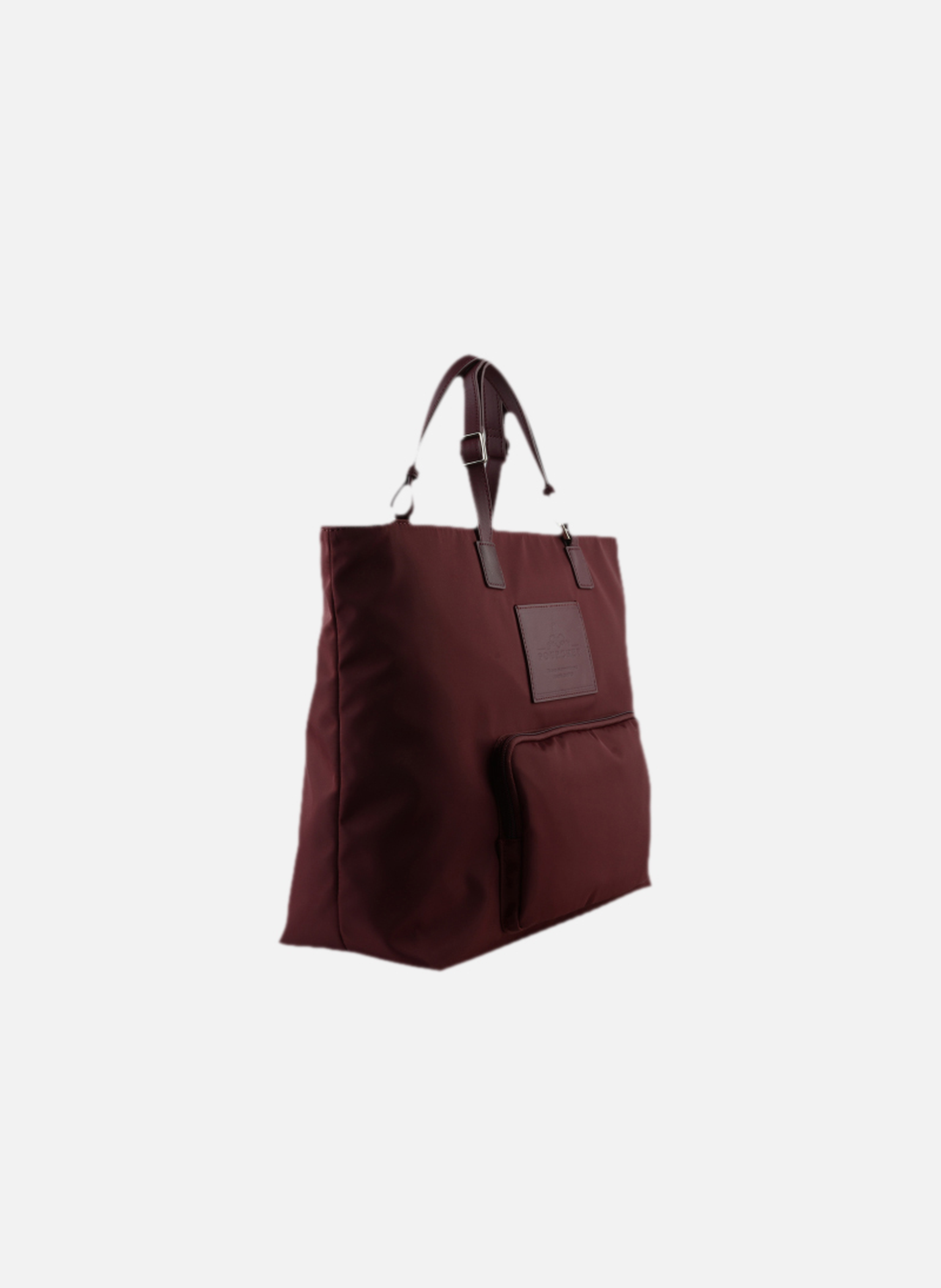 Escale | sac cabas en toile garnie cuir POURCHET Rouge