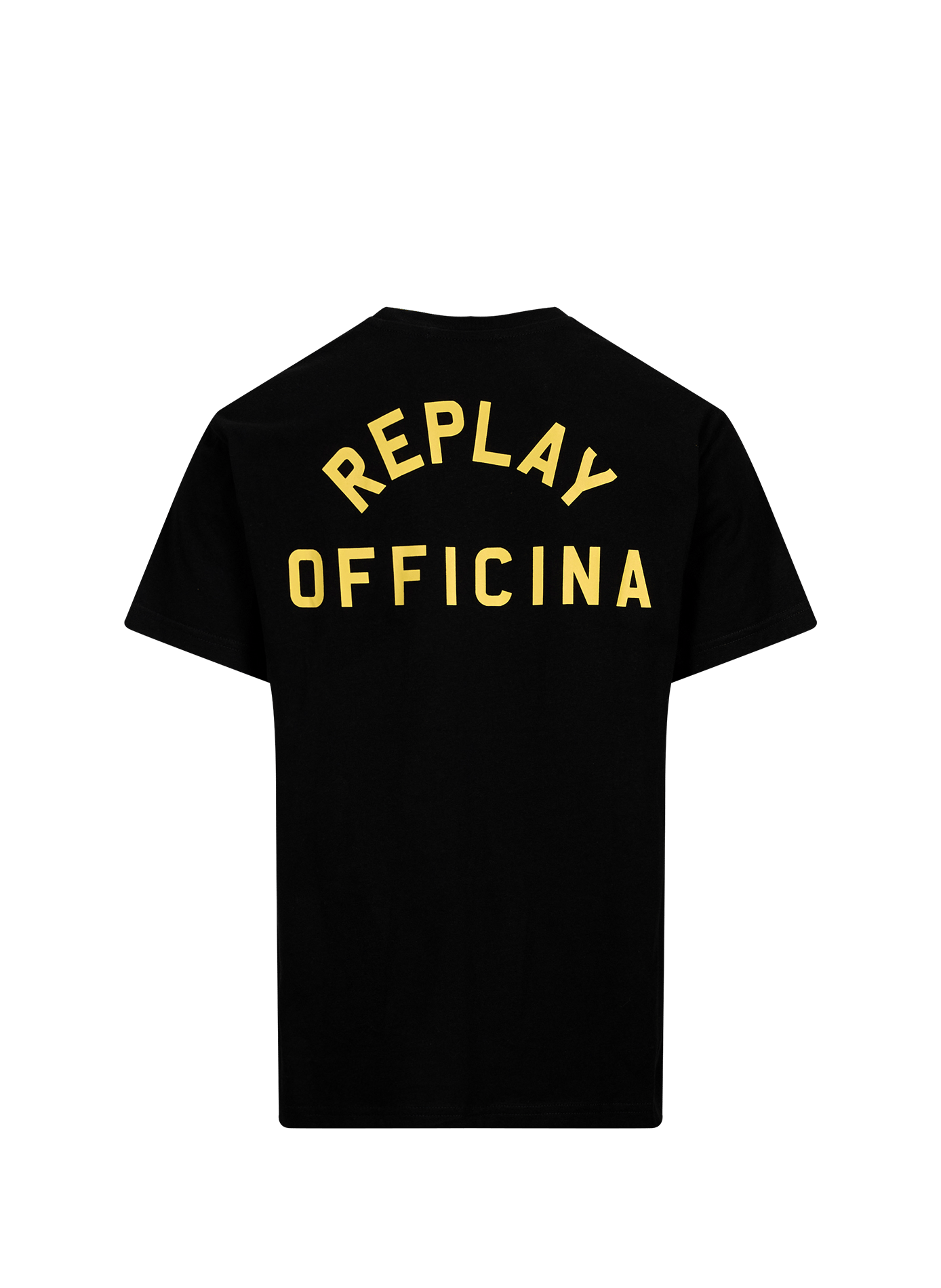 T-shirt with printed front and back in cotton REPLAY Black