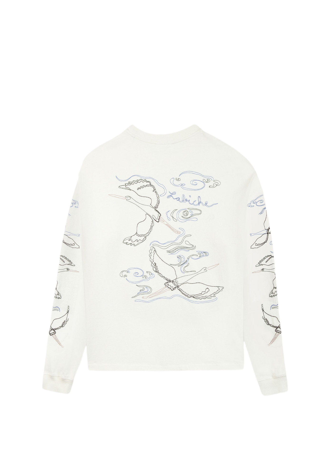 Oversized cotton embroidered sweatshirt MAISON LABICHE White