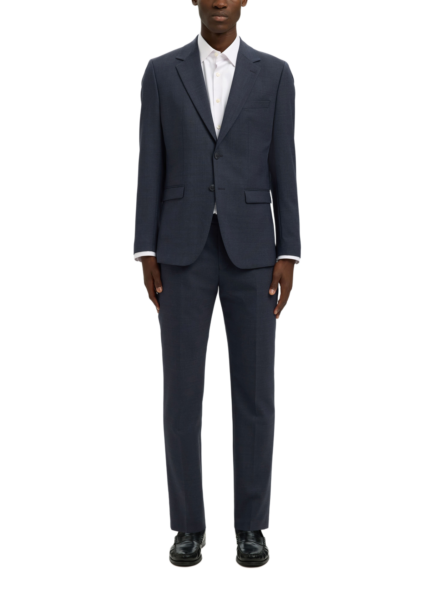 Veste col tailleur en laine mélangée SELECTED Bleu