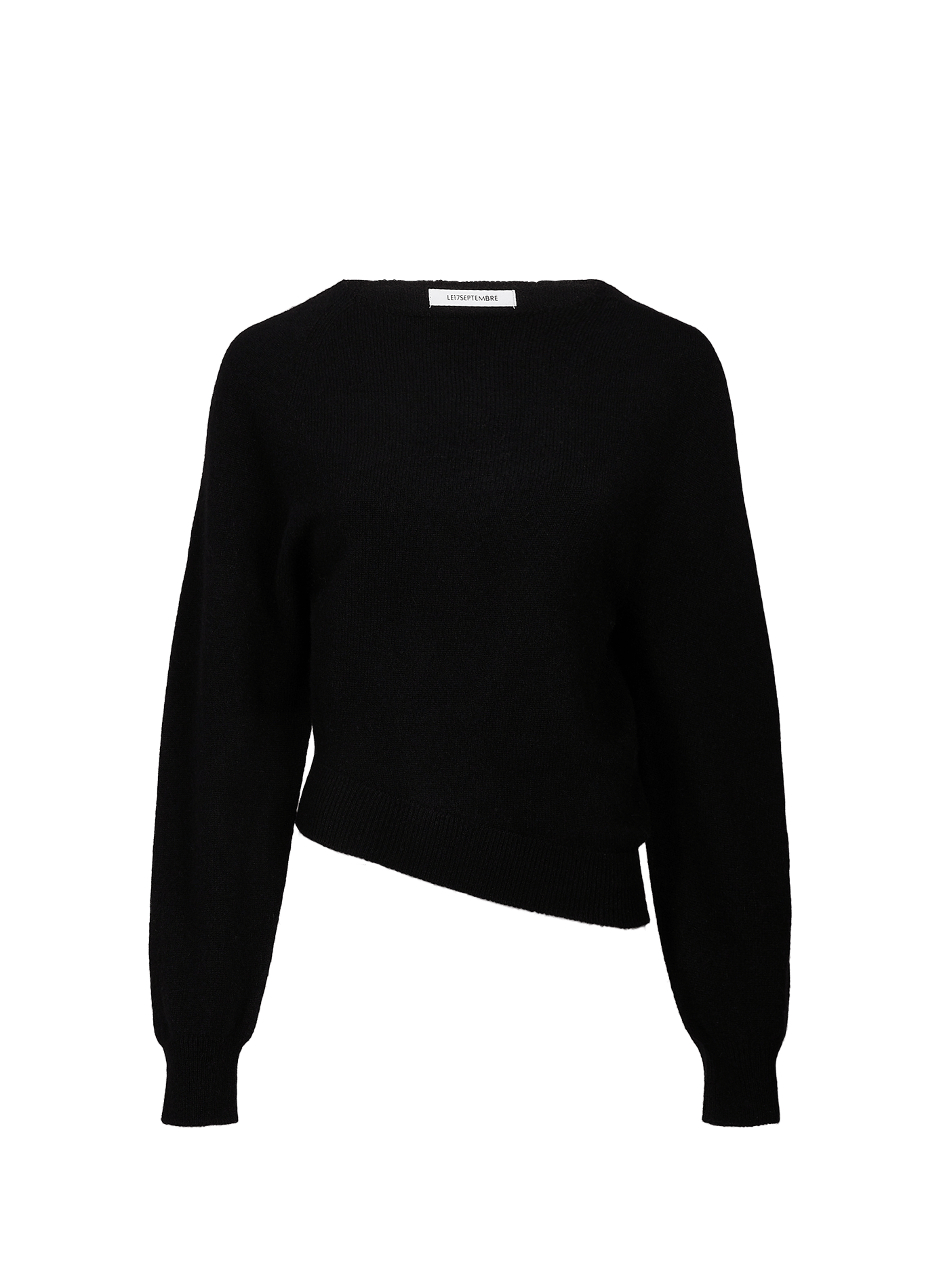 Asymmetrischer Pullover aus Wolle und Alpaka LE 17 SEPTEMBRE Schwarz
