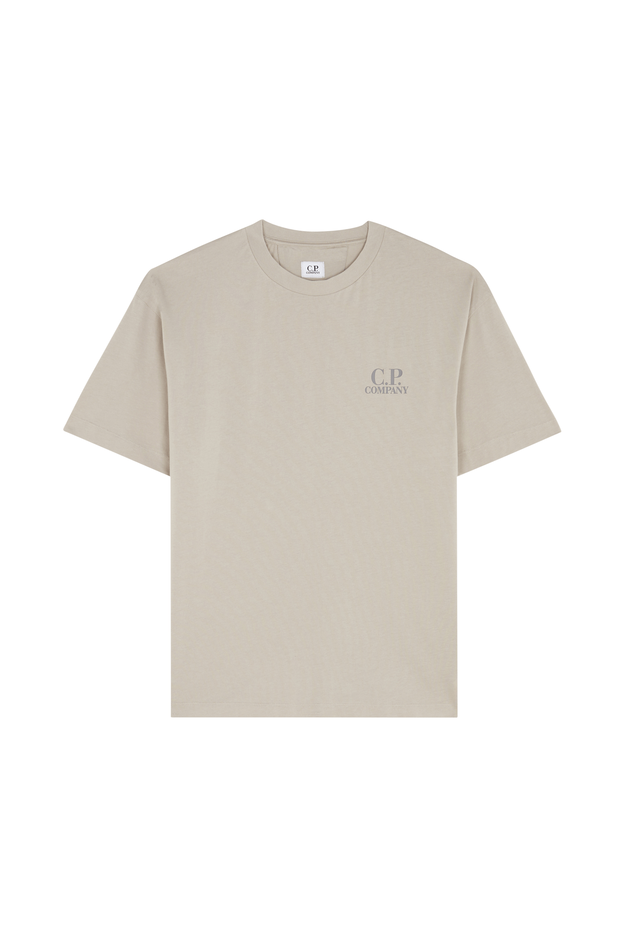 T-shirt 30/1 jersey short sleeve logo t-shirt CP COMPANY Beige