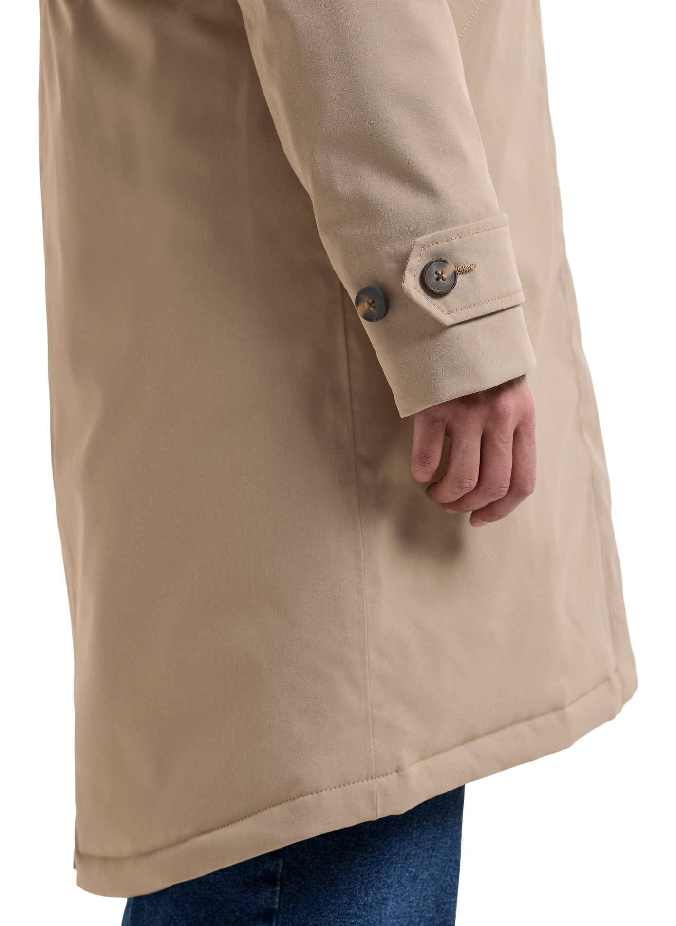 LUNA mid-length hooded parka DIDRIKSONS Beige