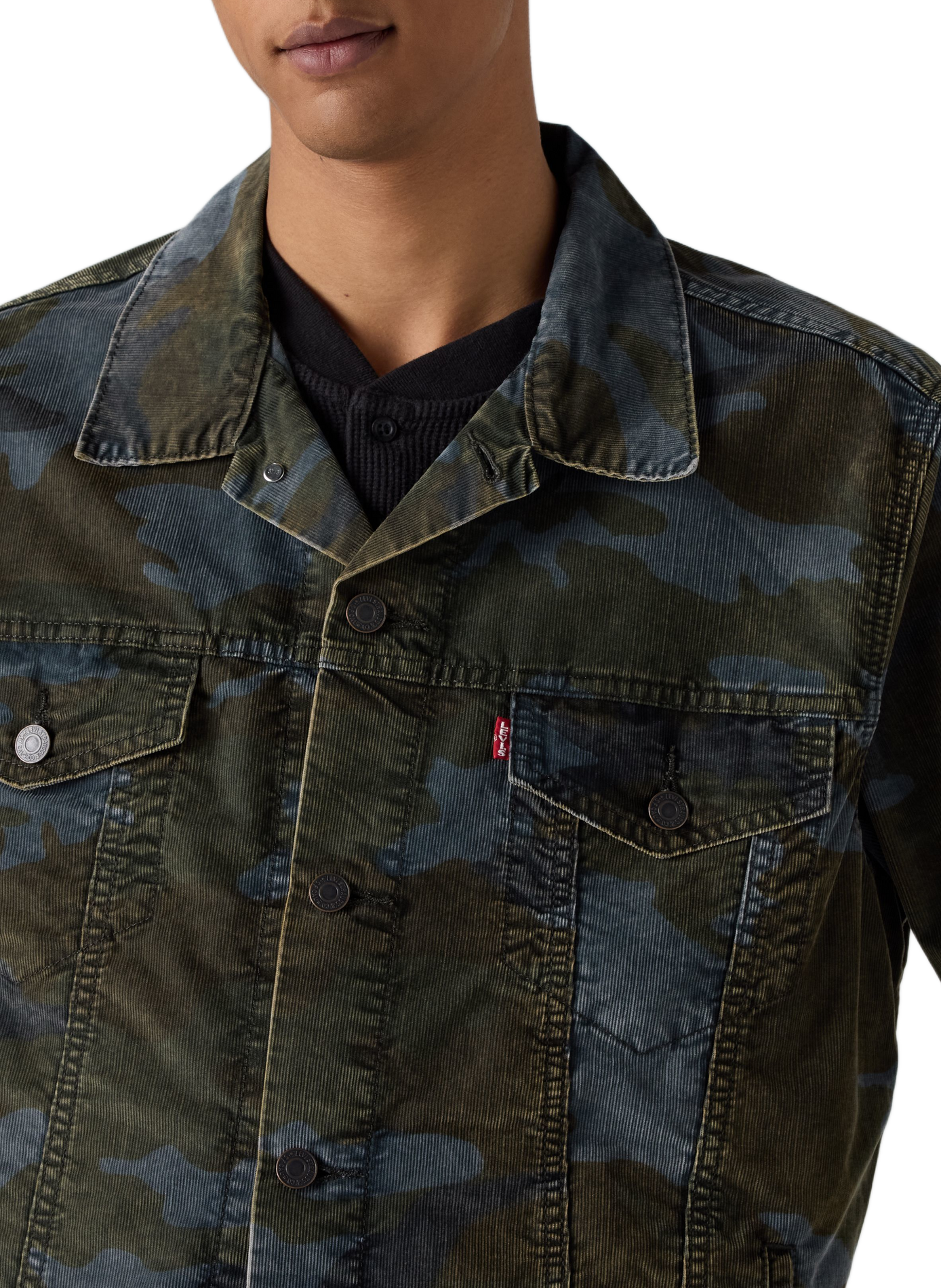 Straight cotton denim jacket | Green LEVI'S Men