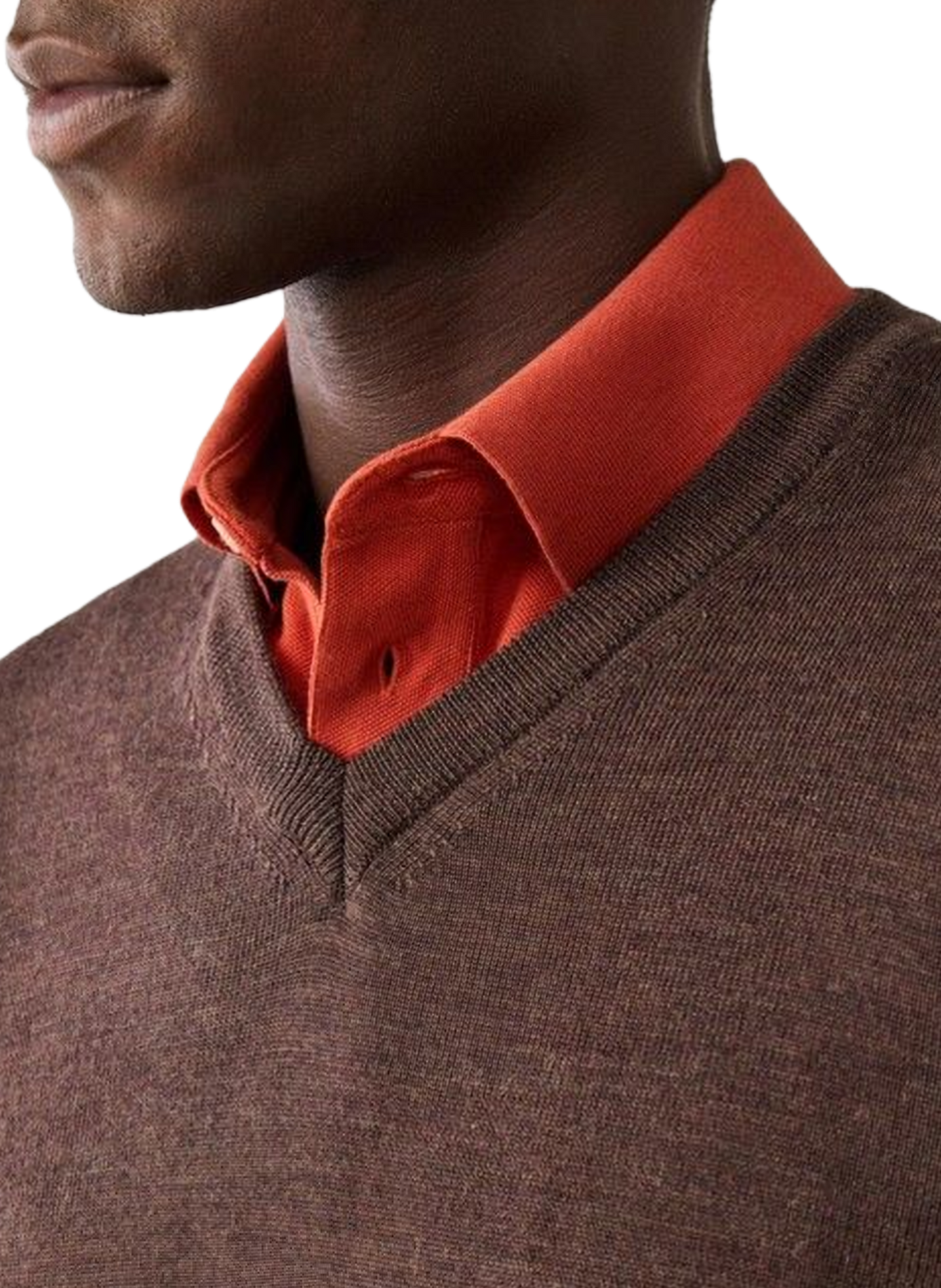 Wool V-neck jumper FACONNABLE Brown