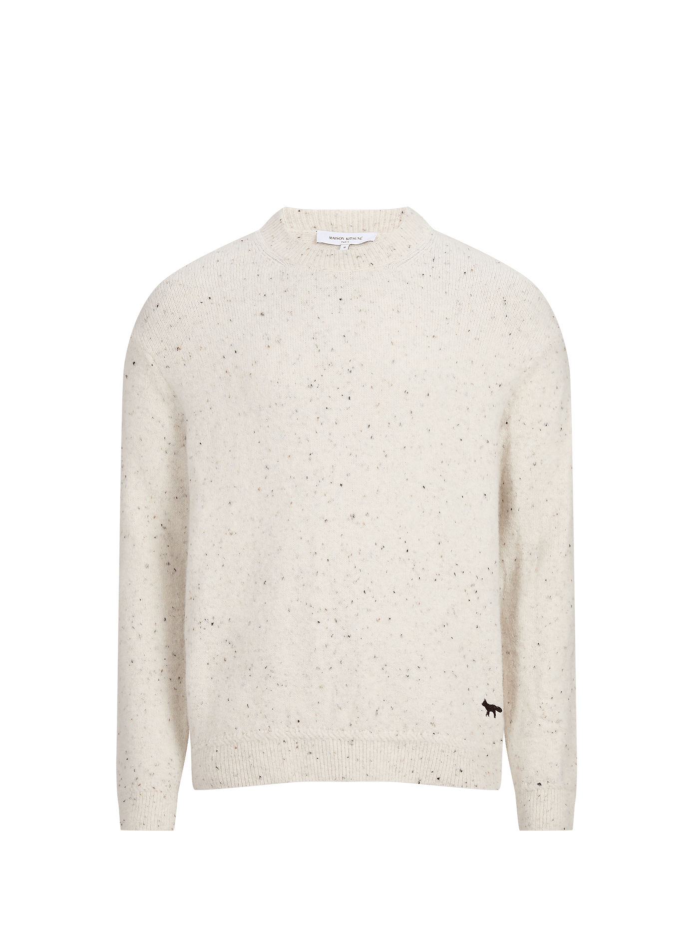 Pull droit en laine mélangée MAISON KITSUNÉ Blanc