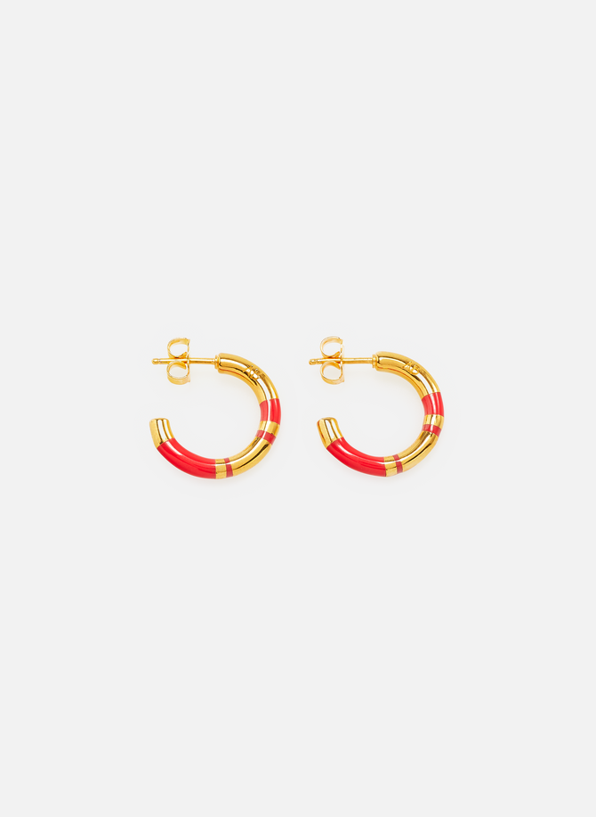 AURELIE BIDERMANN gold metal hoop earrings