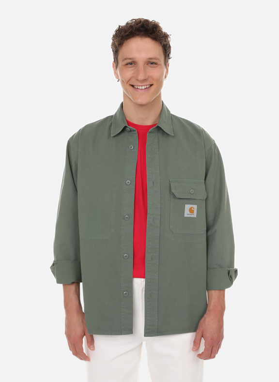 CARHARTT WIP Cotton shirt-style jacket Khaki