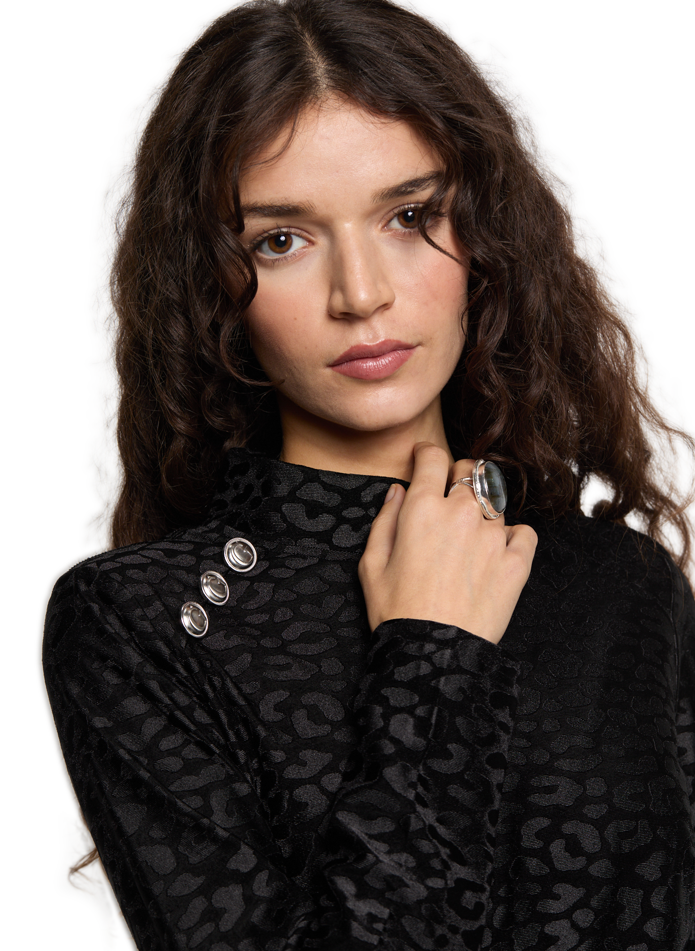 Bague Macaron SYLVIA TOLEDANO Noir