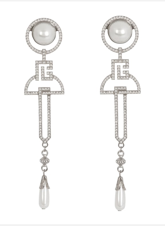 Boucles doreilles pendantes art déco Argent by BALMAIN BALMAIN Boucles doreilles pendantes art déco Argent