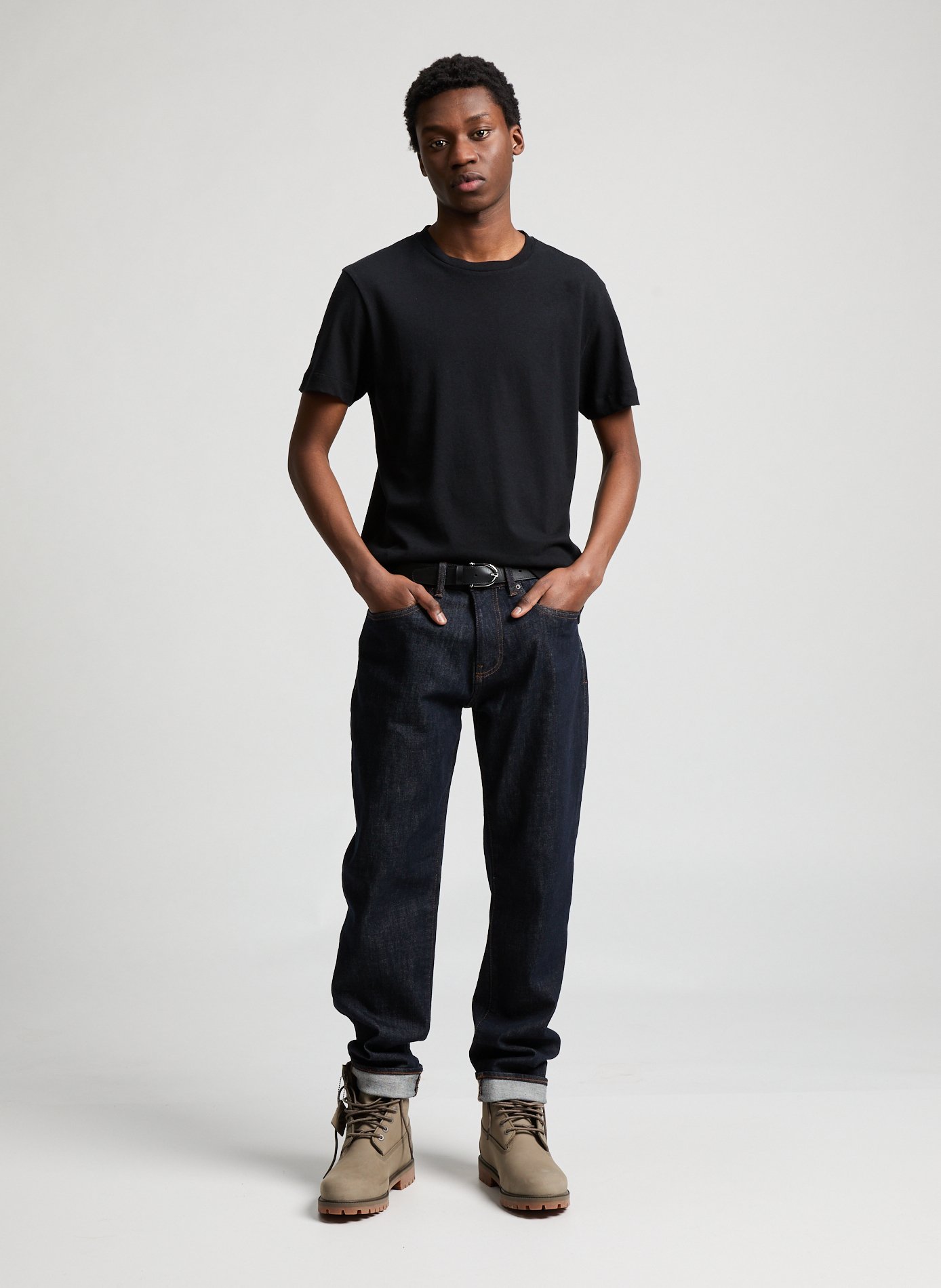 T-shirt en coton et lin AU PRINTEMPS PARIS Noir