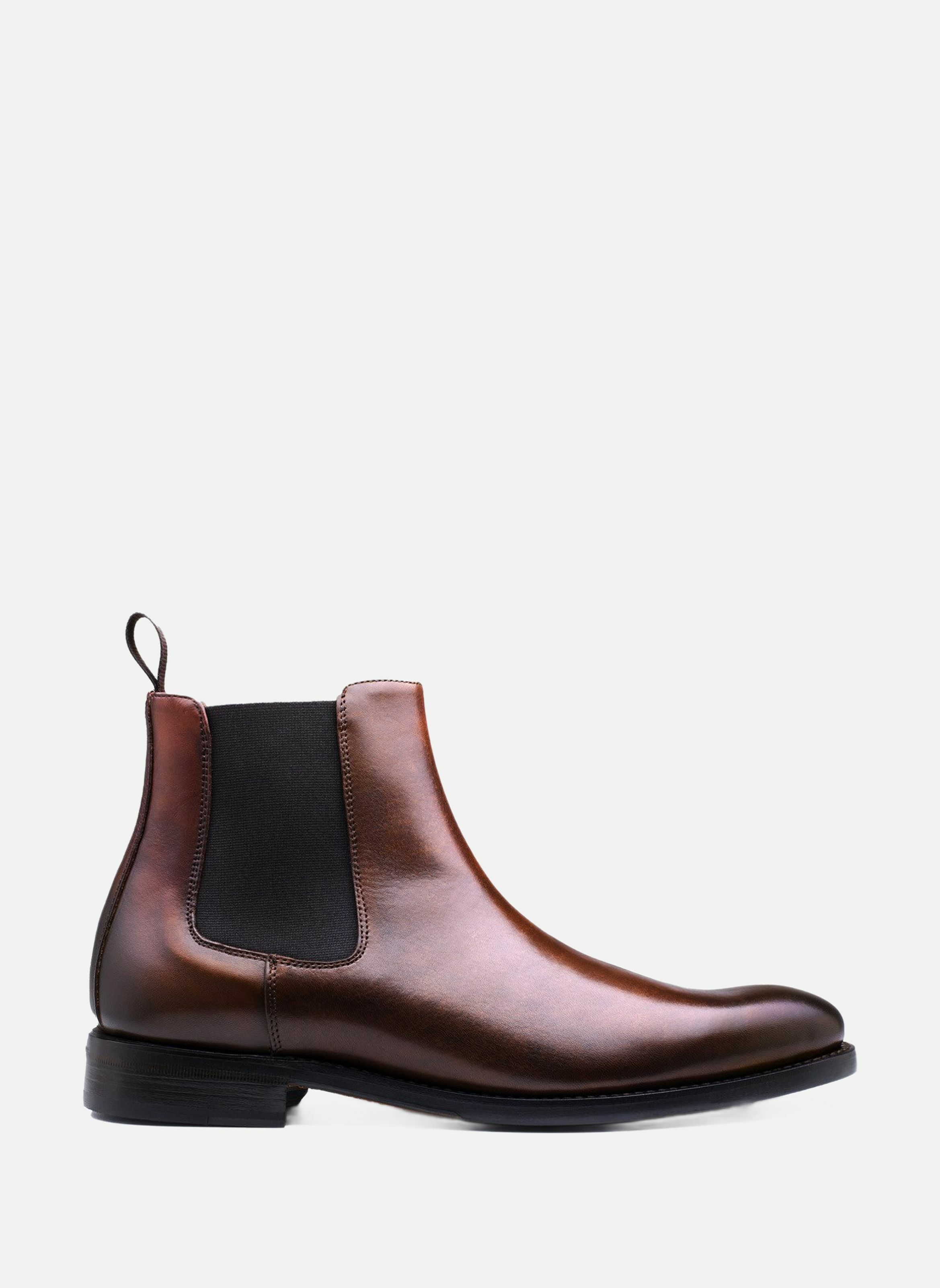 Bottines cuir chelsea FINSBURY Marron