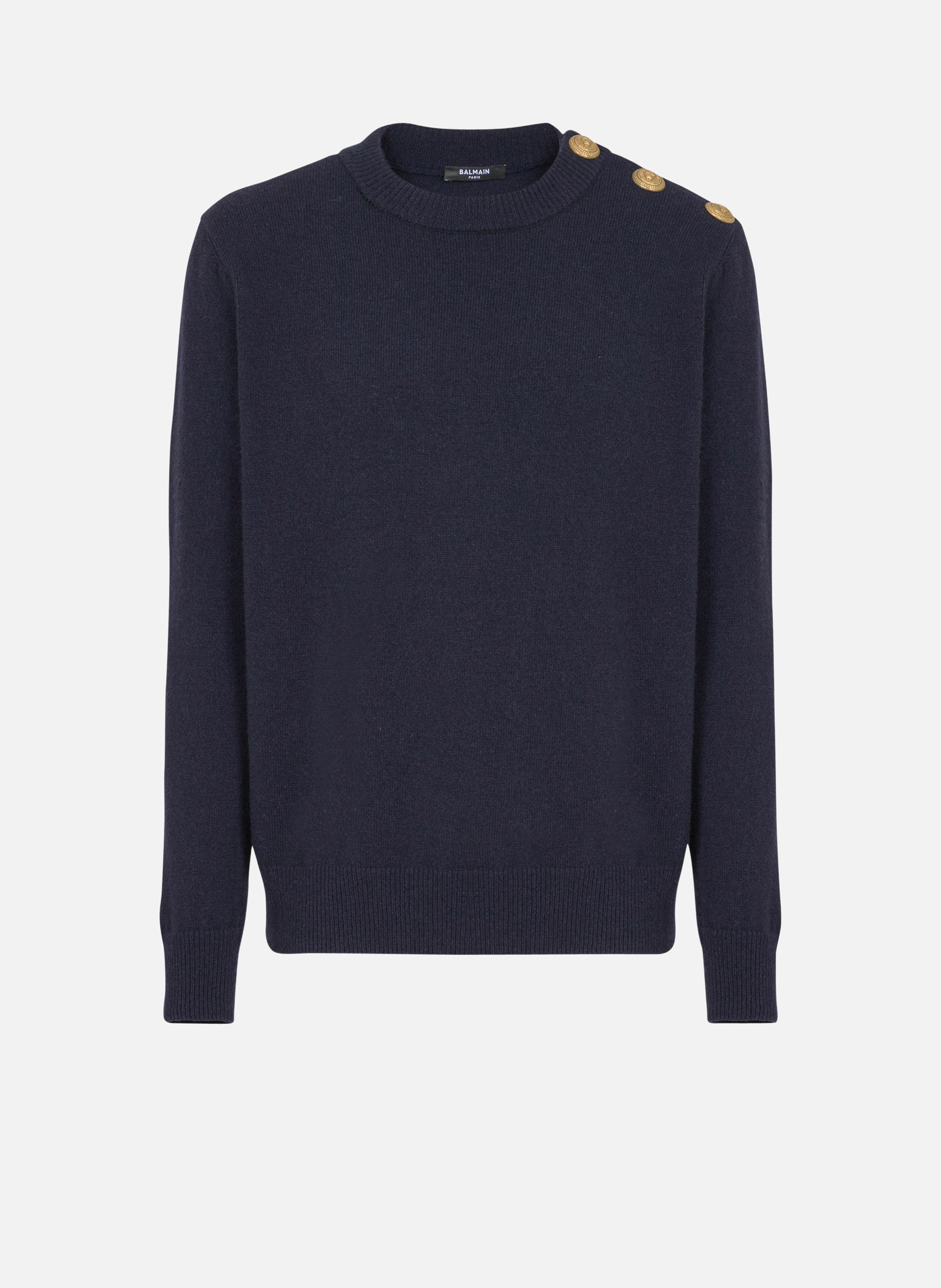 Pull en éco-cachemire BALMAIN Bleu