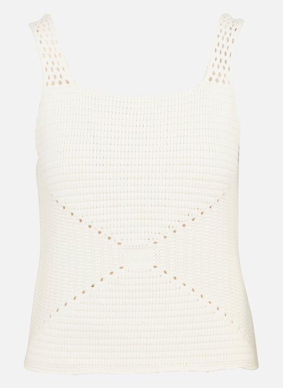 Débardeur droit en coton baya Blanc by MAISON 123 MAISON 123 Débardeur droit en coton baya Blanc