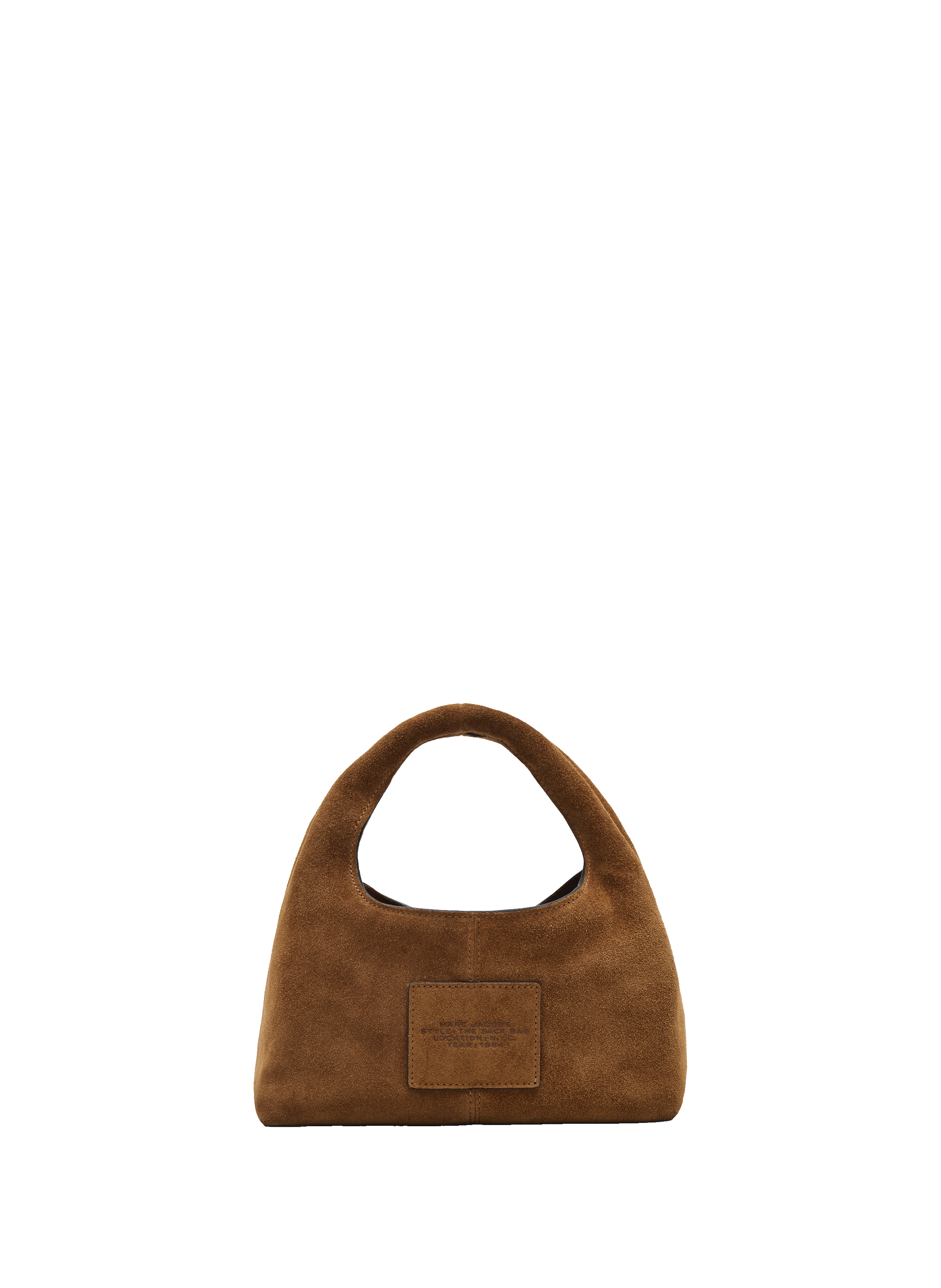 The Mini Sack Suede Leather Handbag MARC JACOBS Brown