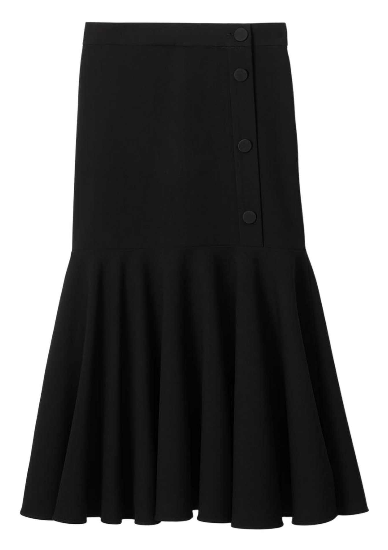 Jupe longue évasée et volantée SANDRO Noir