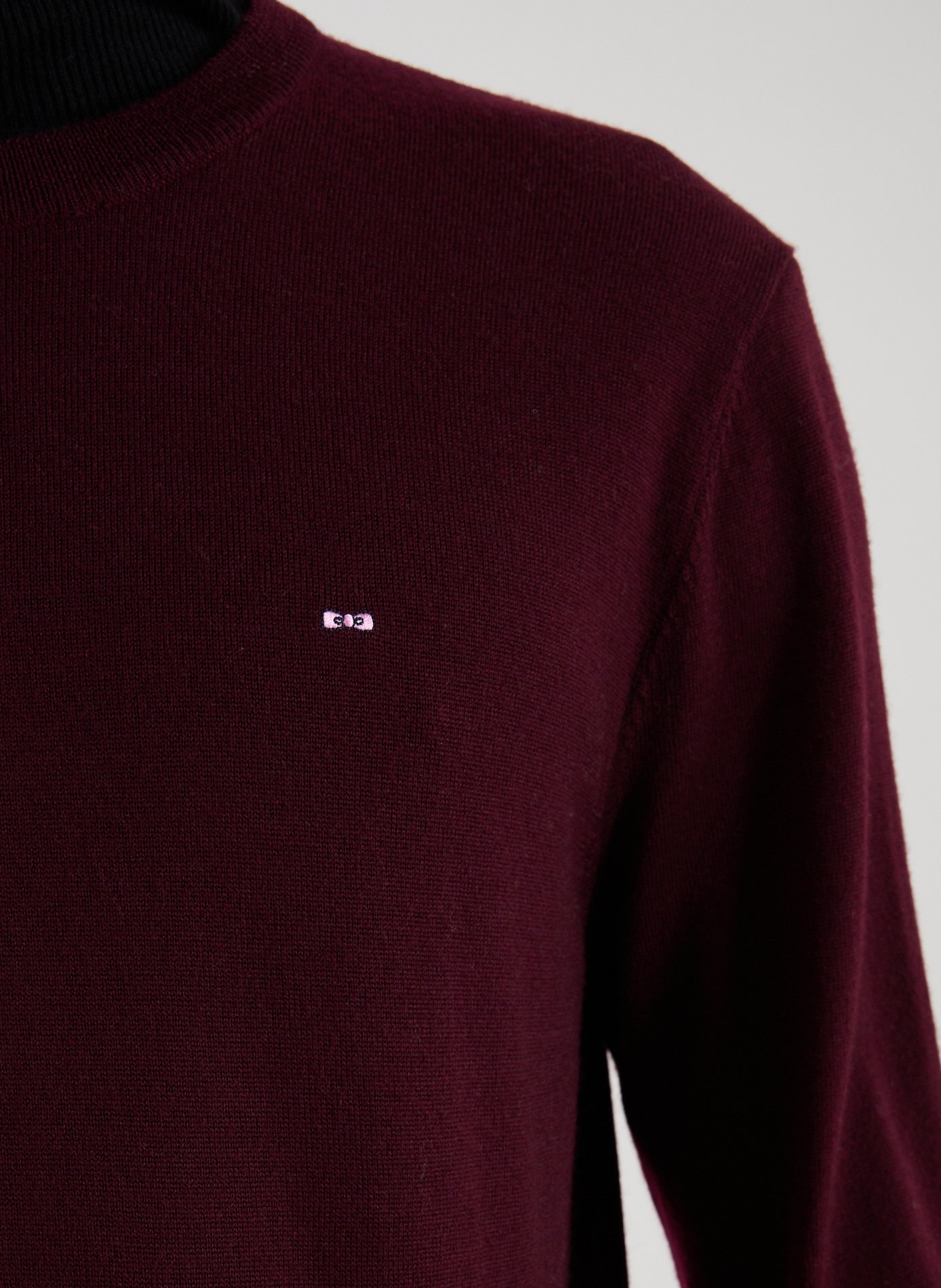 Pull col rond en laine EDEN PARK Rouge