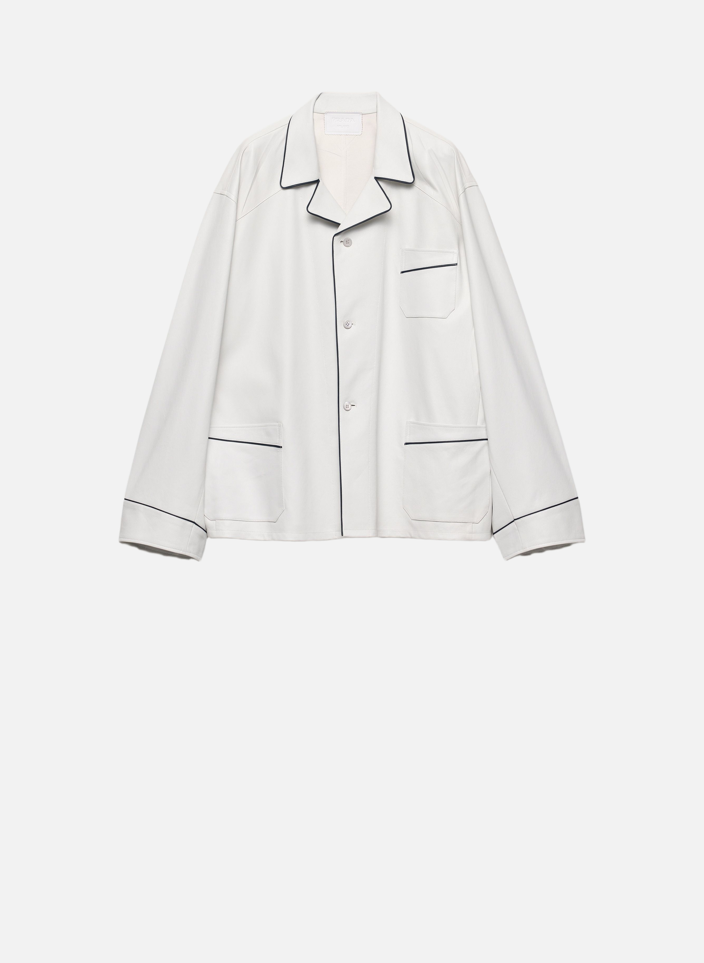 Chemise en cuir nappa PRADA Blanc