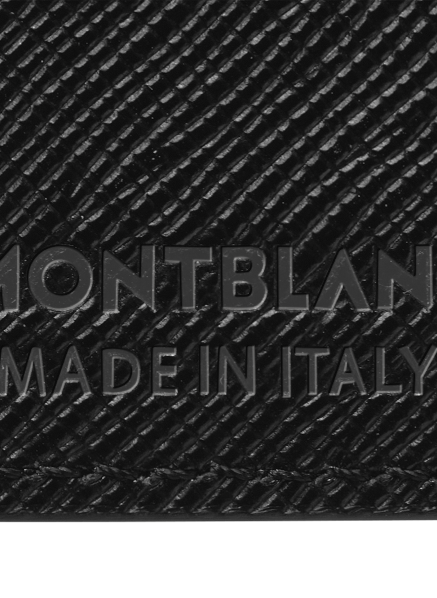 Textured leather card holder MONTBLANC Black