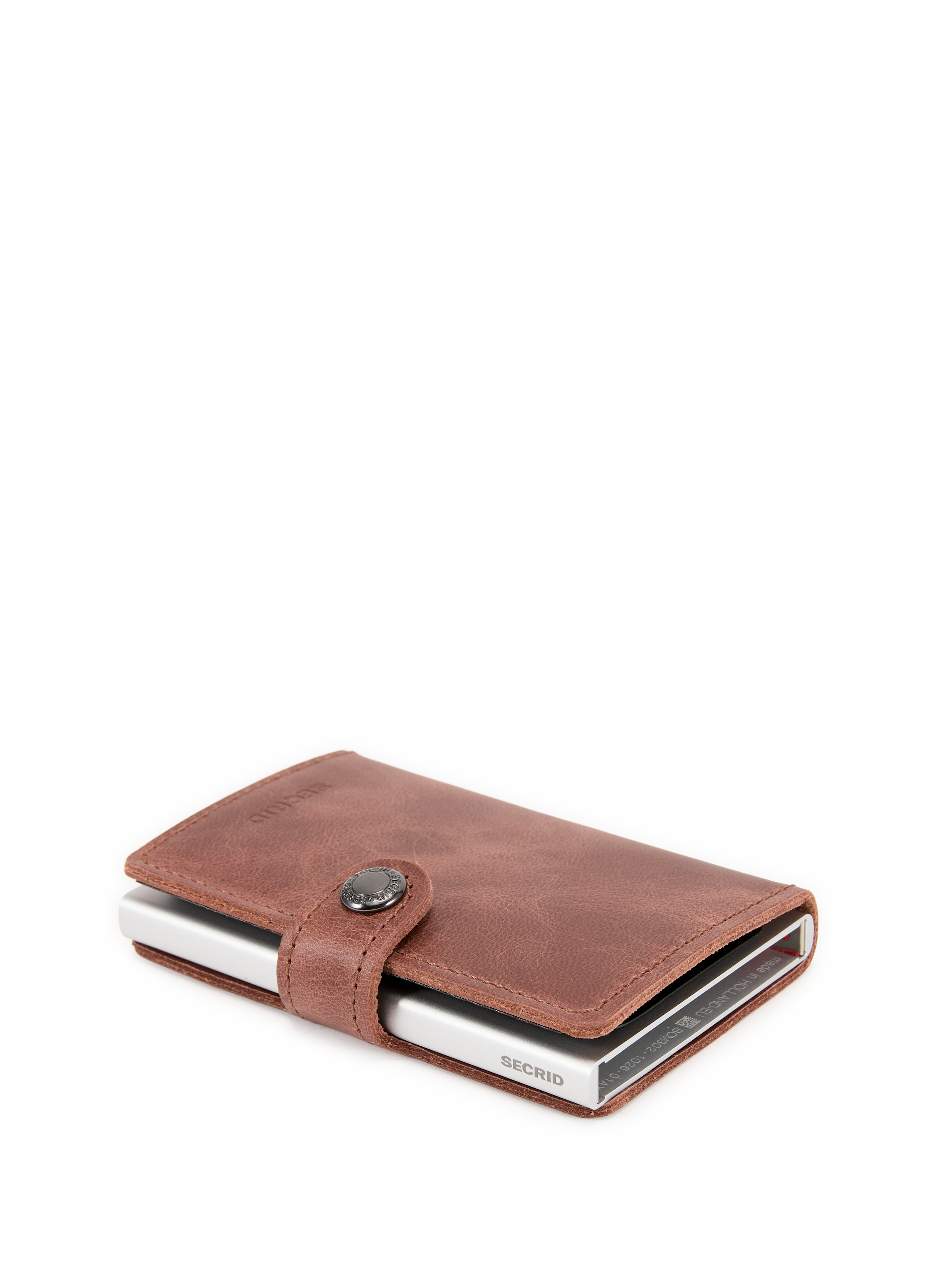 Manual card holder with protection SECRID Brown