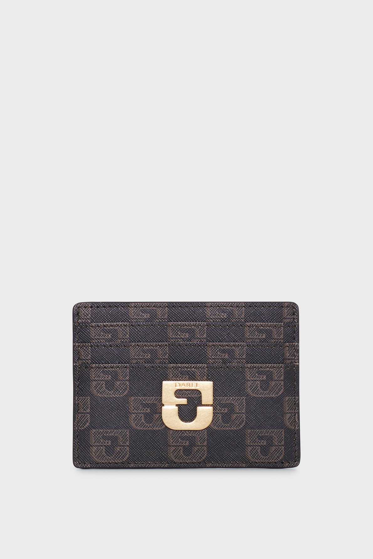 Porte carte en toile enduite monogrammée - cardholder GERARD DAREL Marron