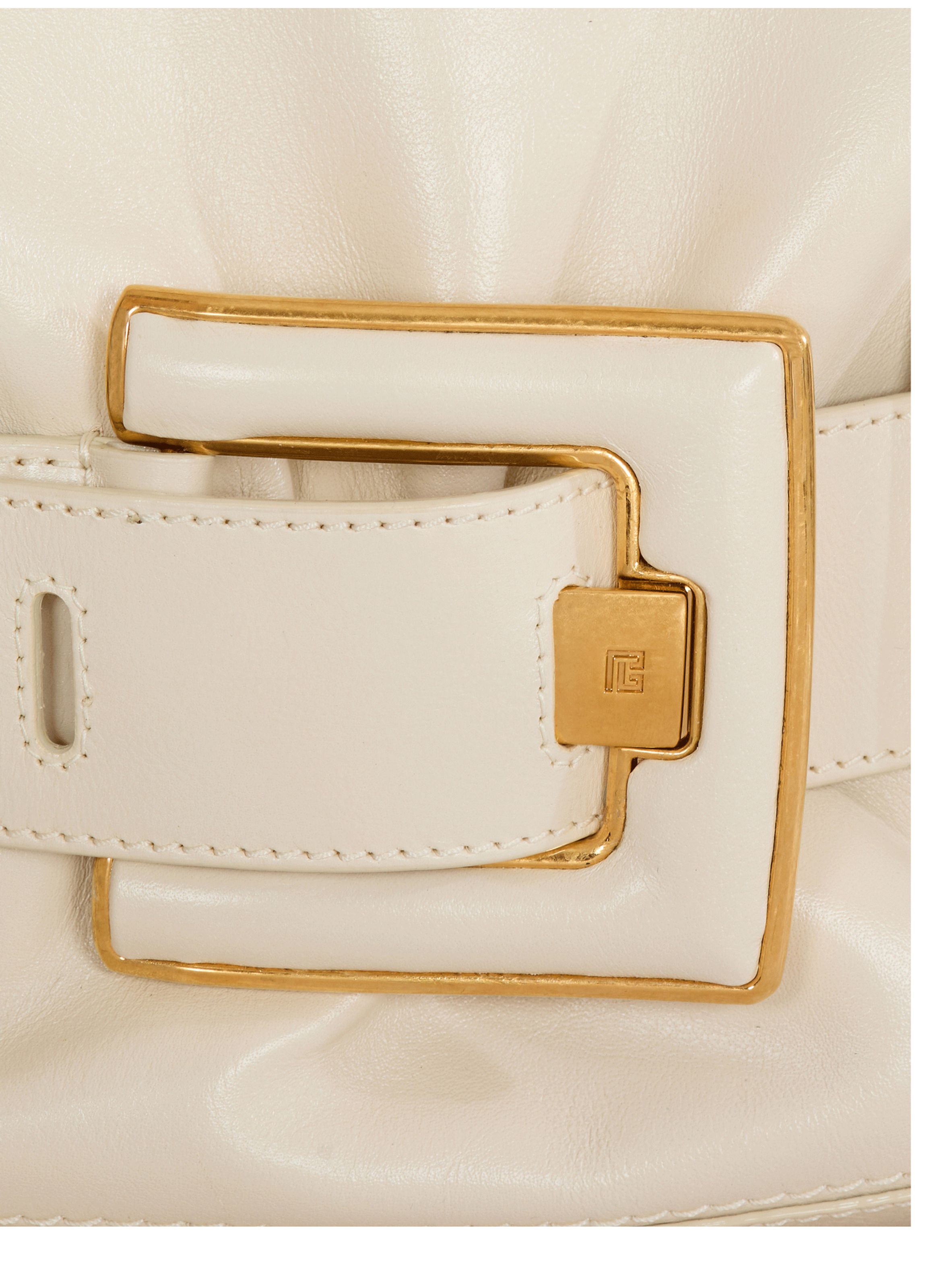 Sac anthem en cuir de buffle BALMAIN Blanc