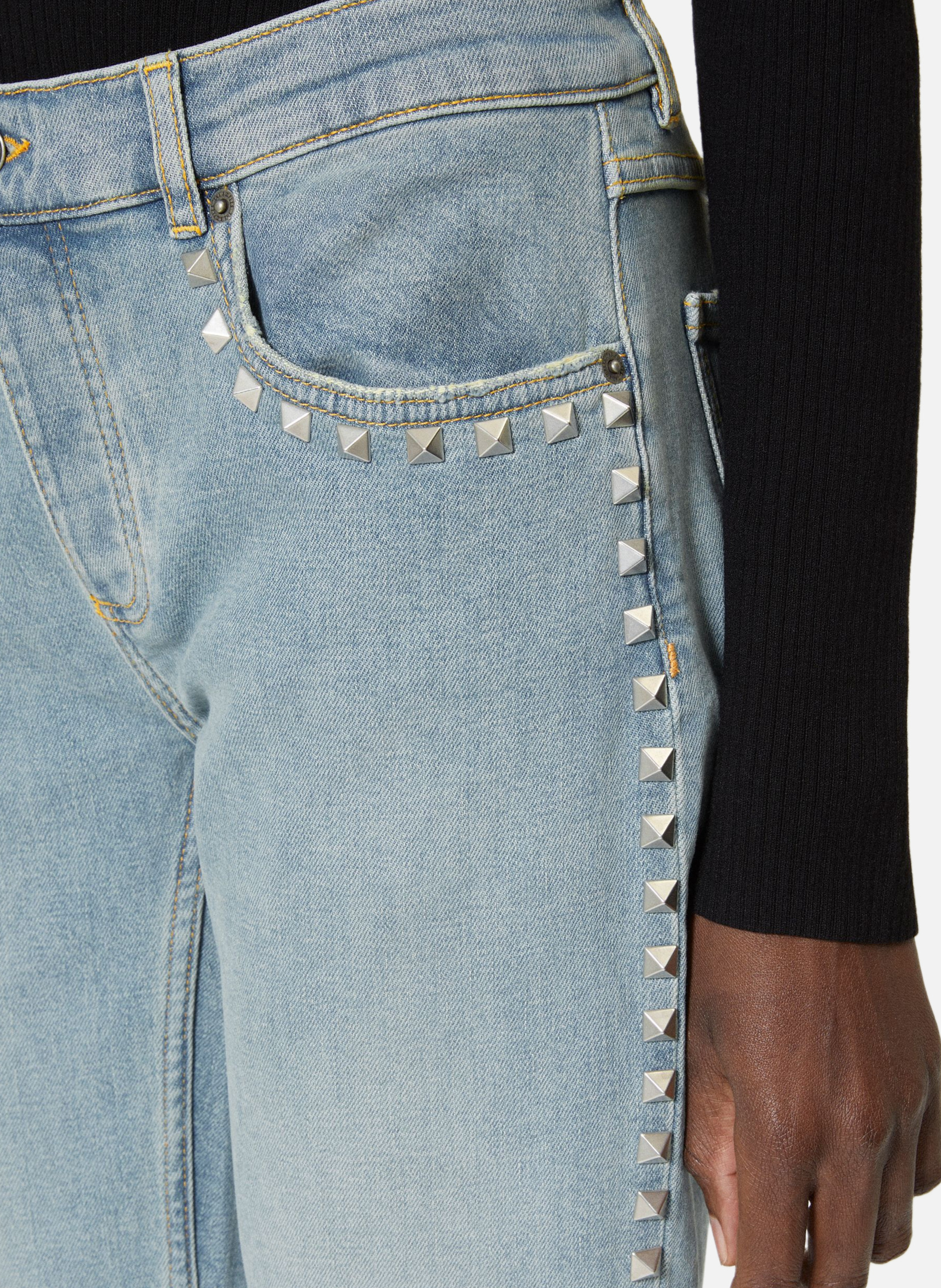 Jean slim long avec studs THE KOOPLES Bleu