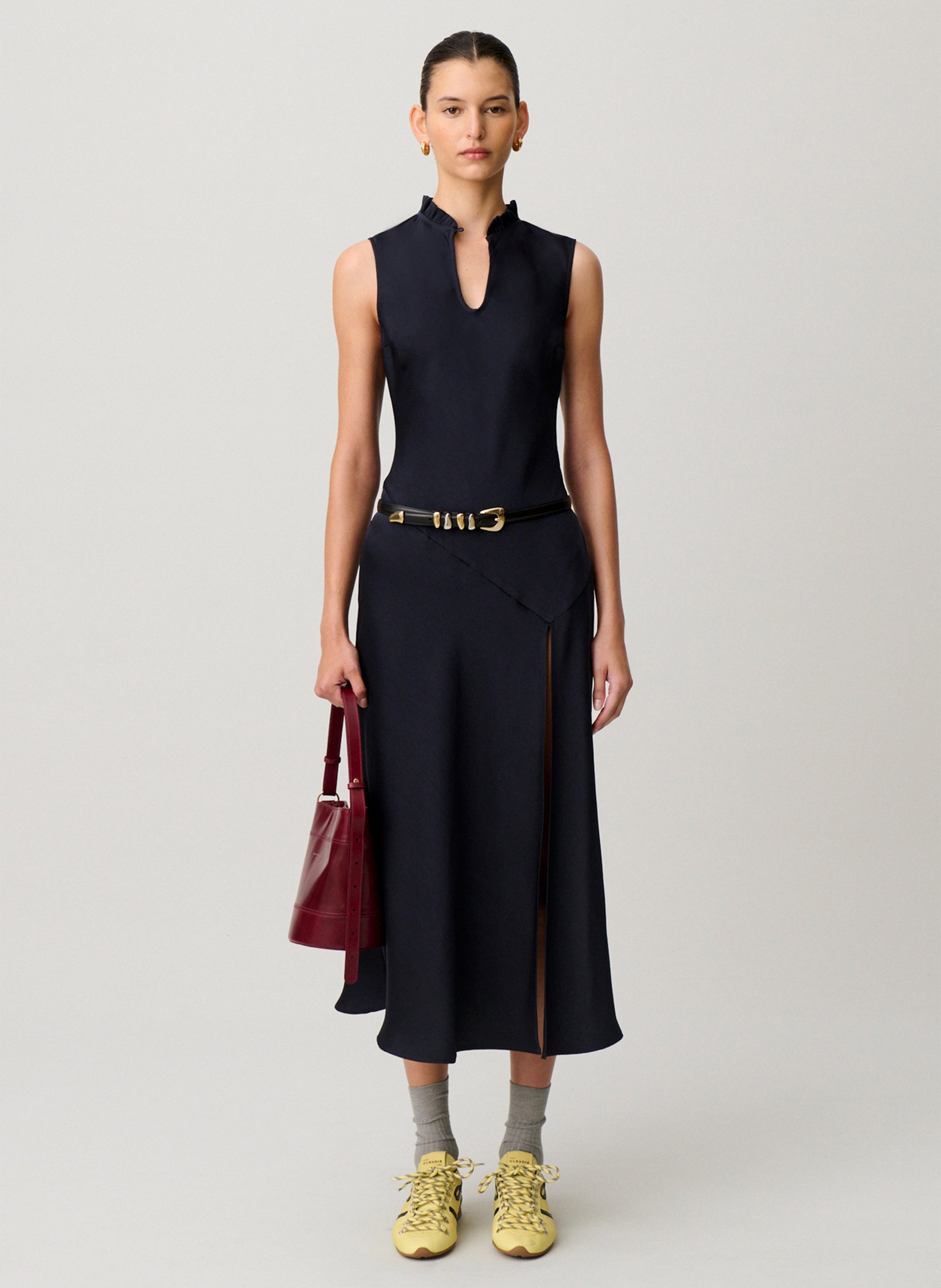 Robe longue col rond CLAUDIE PIERLOT Bleu