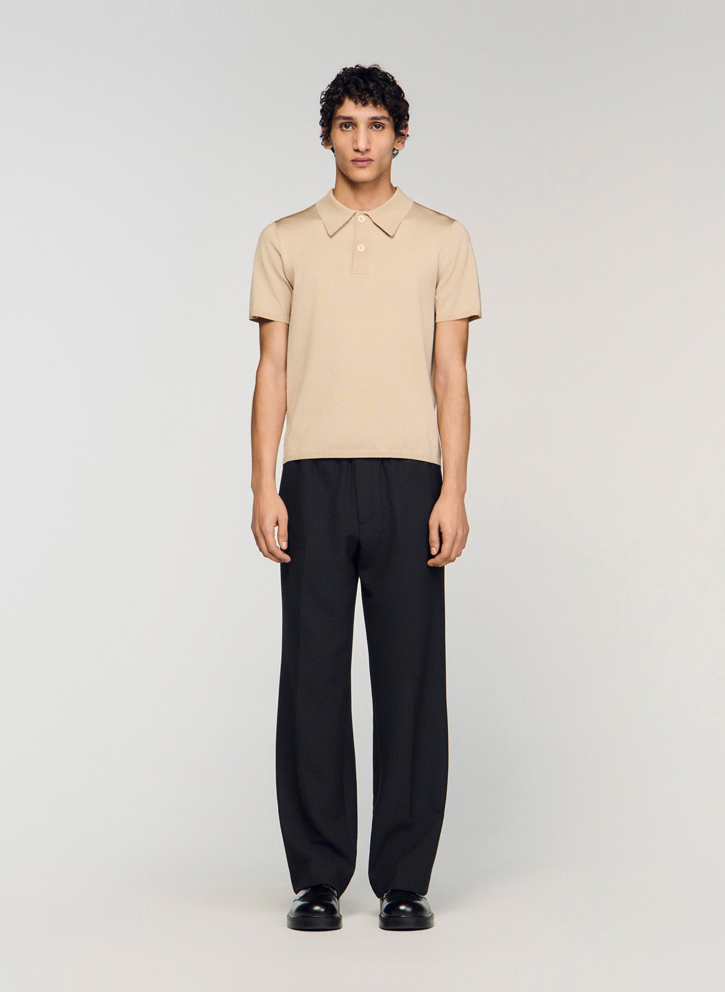 Polo regular fit SANDRO Blanc