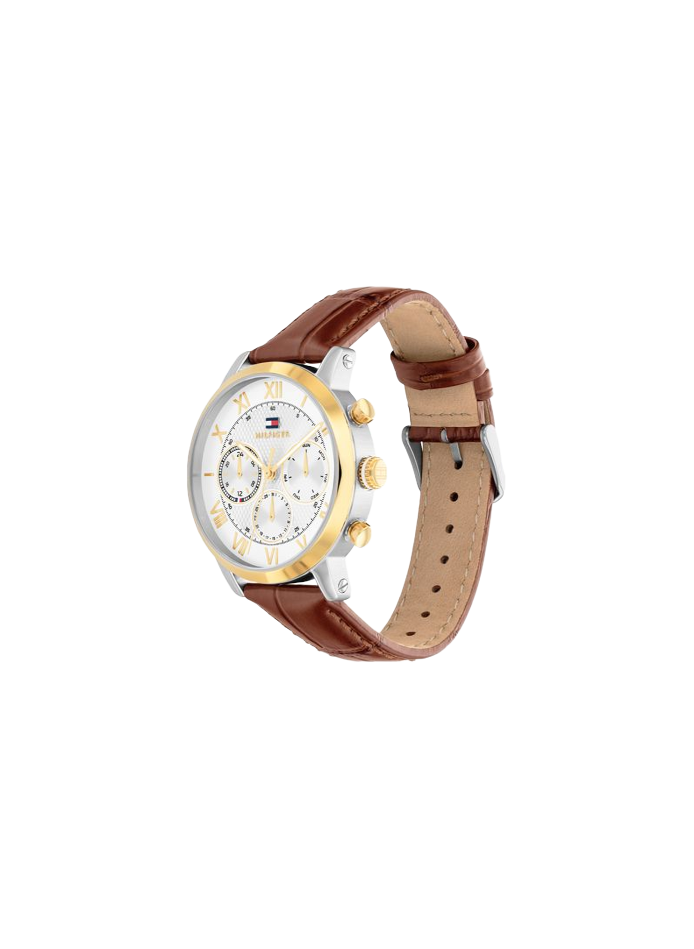 Montre quartz Th-Oxford en cuir de veau TOMMY HILFIGER MONTRES Marron