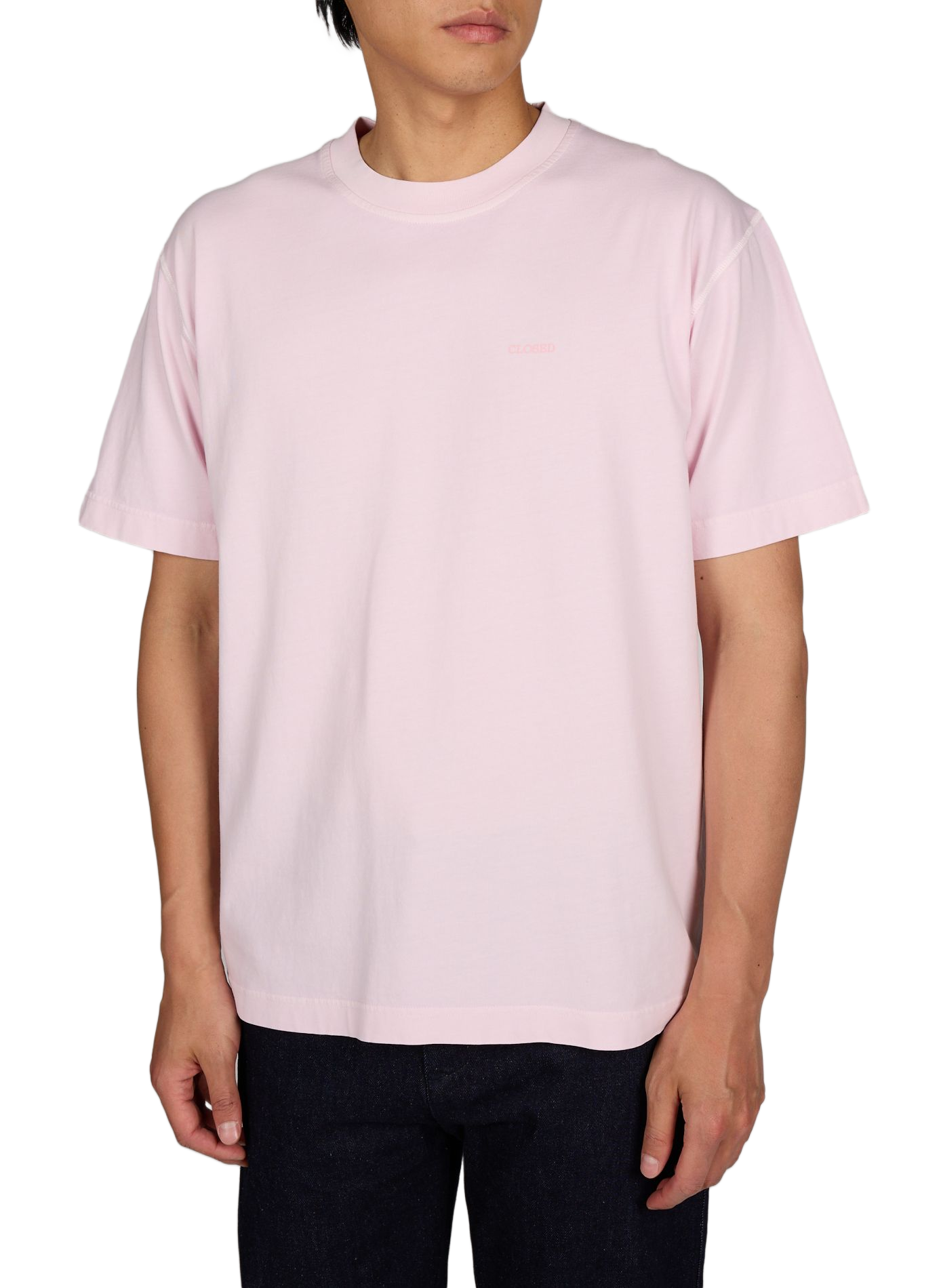 Straight-fit cotton T-shirt CLOSED Pink