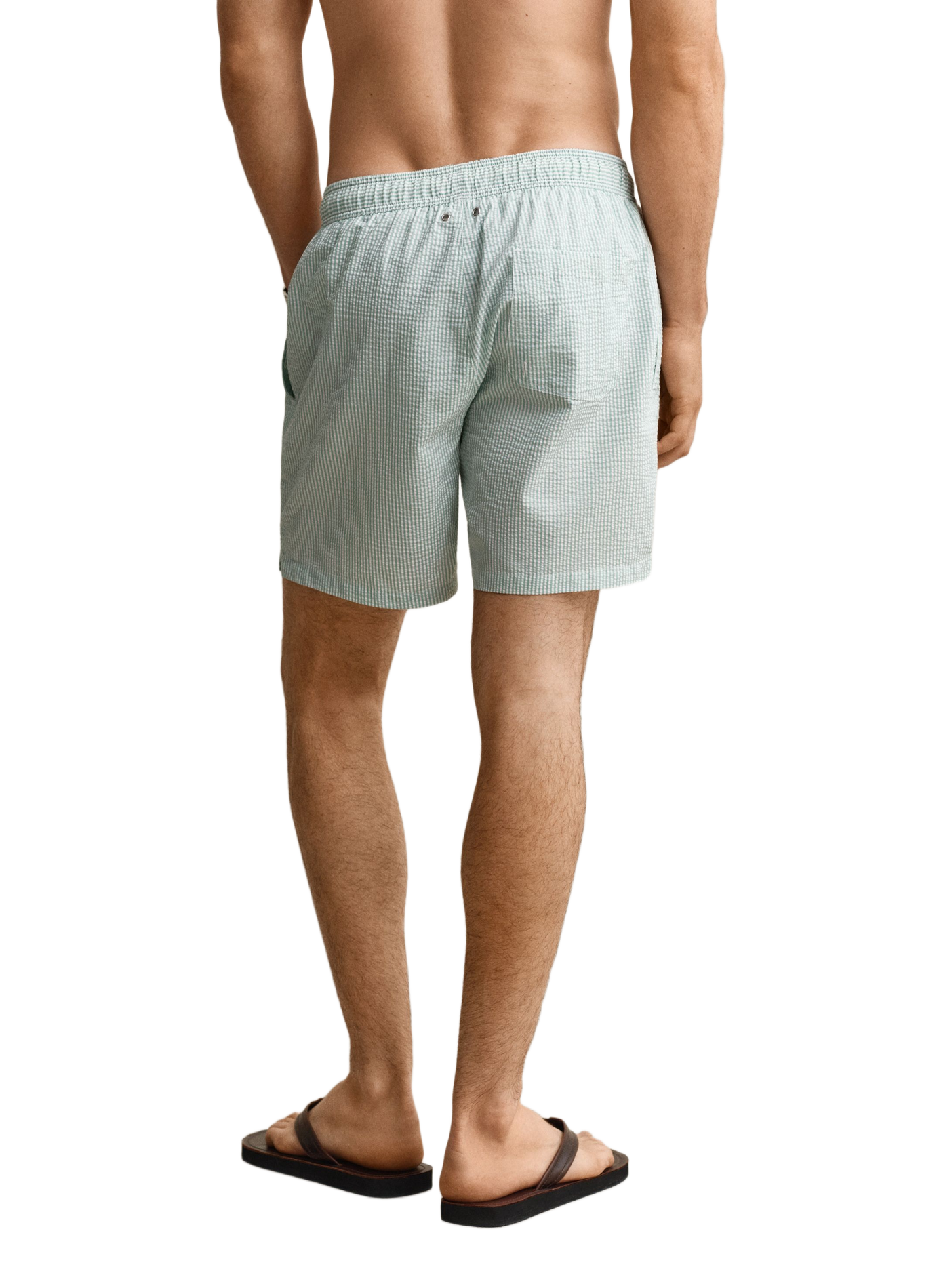 Costume da bagno a righe in seersucker GANT Blu