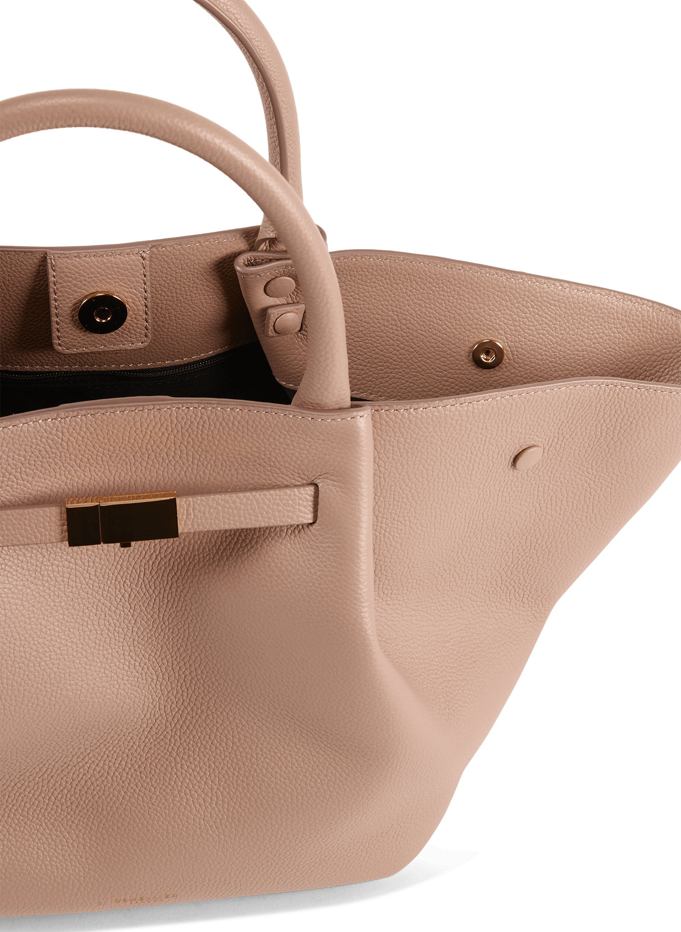 Gestreifter Ledertasche DEMELLIER LONDON Braun