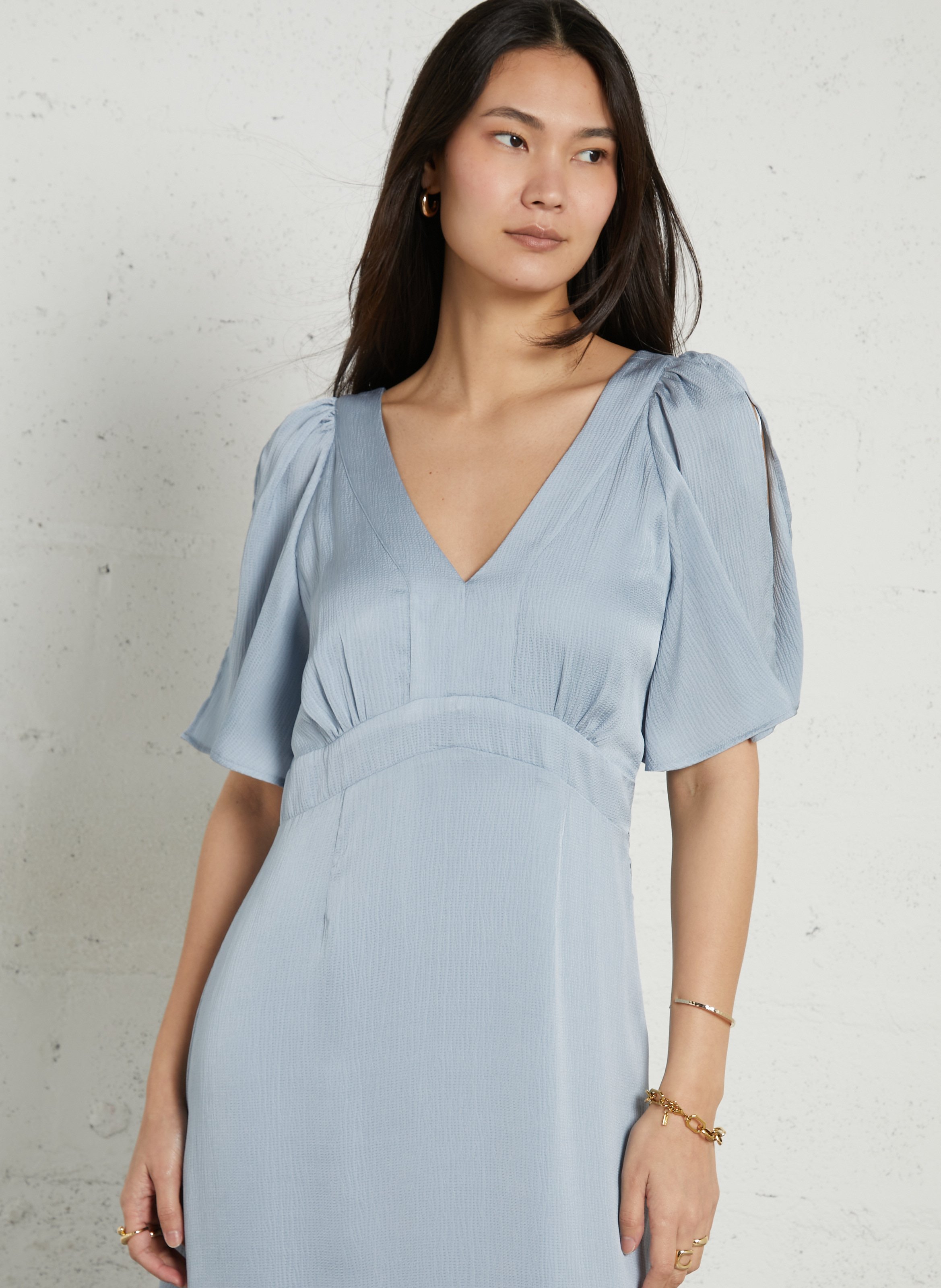 Robe longue évasée bridget MAISON 123 Bleu