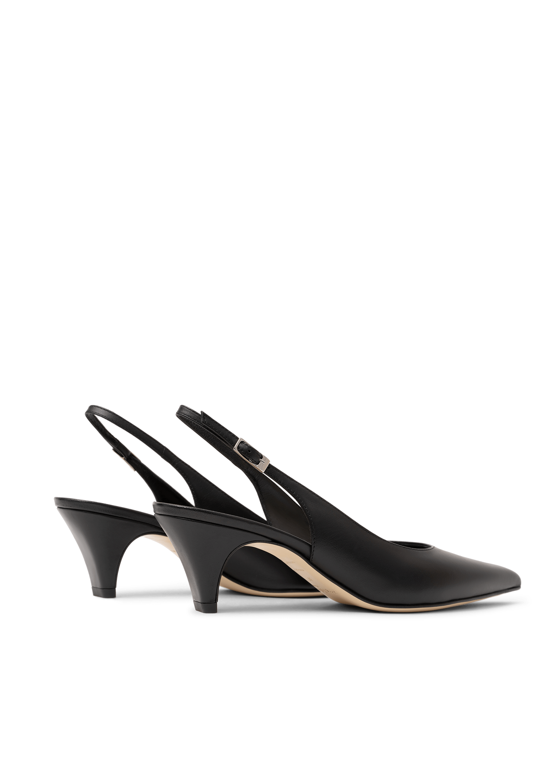 Sling back roki en veau lisse PARALLELE Noir