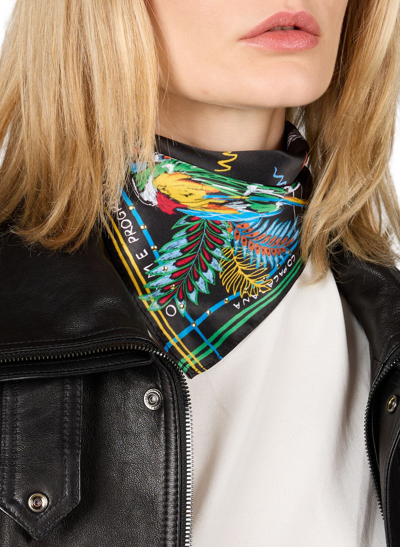 Printed Bahia scarf WILD Black