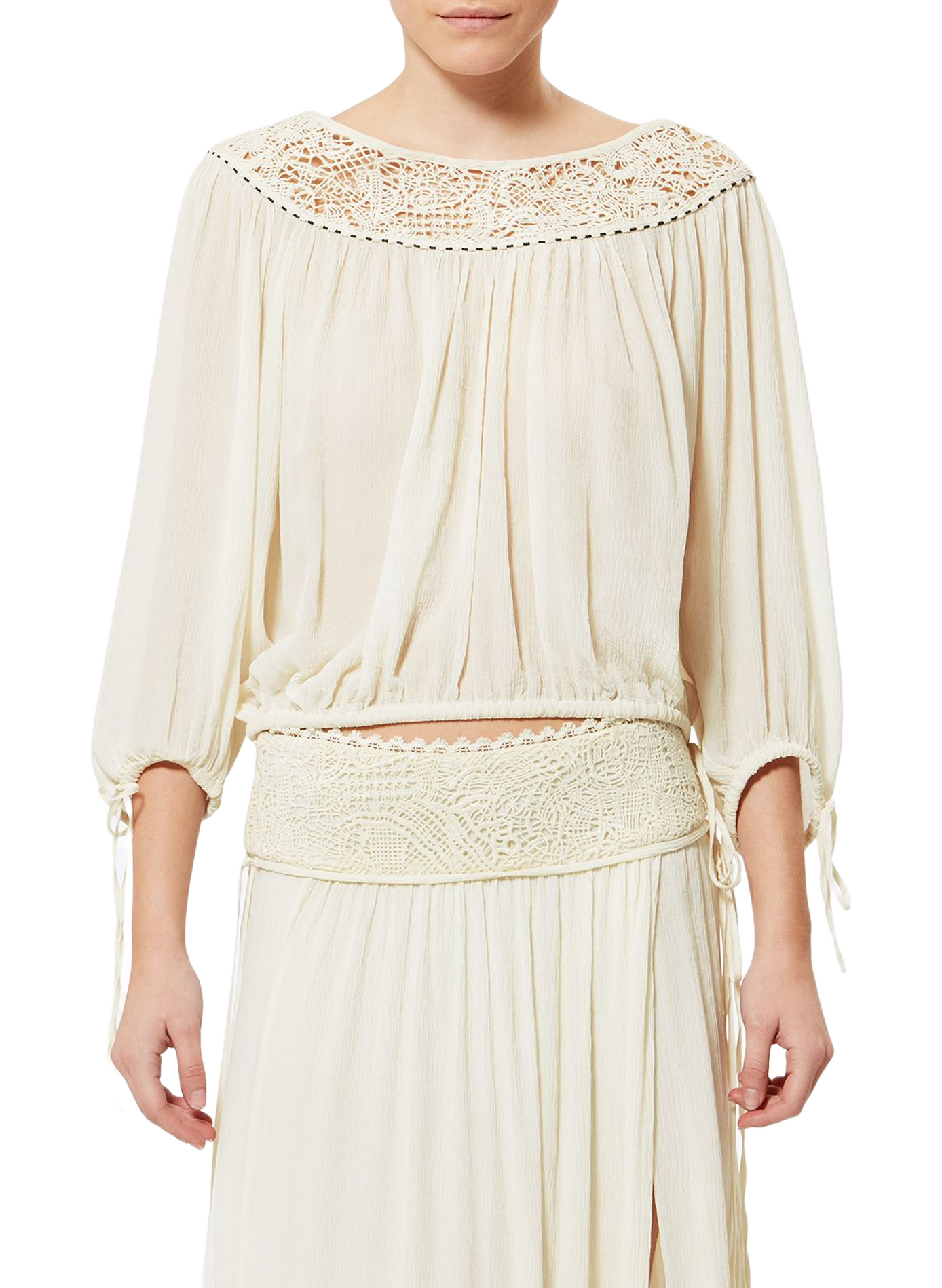 Oversized Nelida silk gauze blouse ISABEL MARANT White