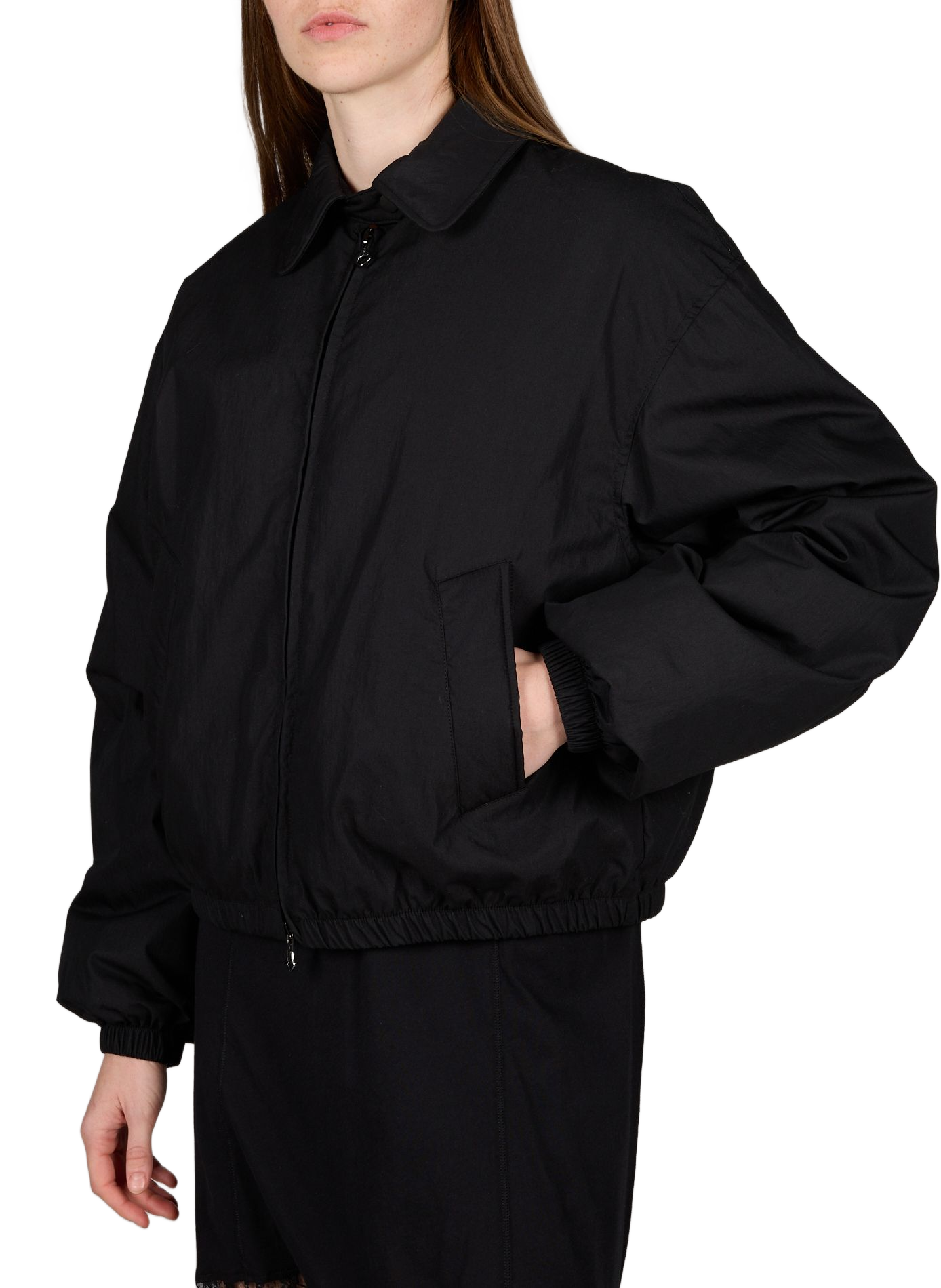 Weite Jacke mit klassischem Kragen aus Baumwollmischung OUR LEGACY Schwarz