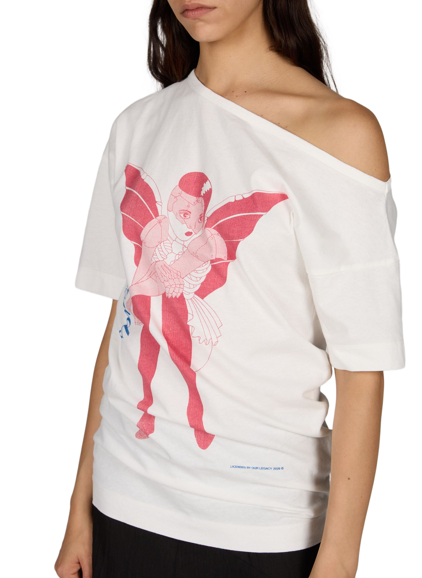 T-shirt col bateau et manches asymétriques en coton OUR LEGACY Multicolore