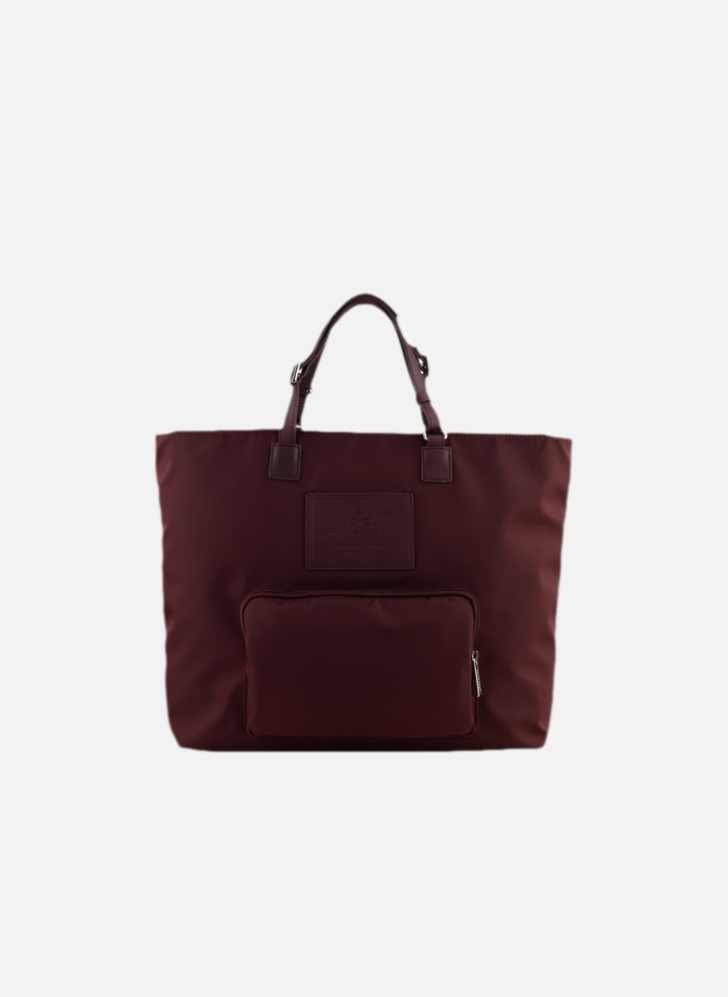 Escale | sac cabas en toile garnie cuir POURCHET Rouge