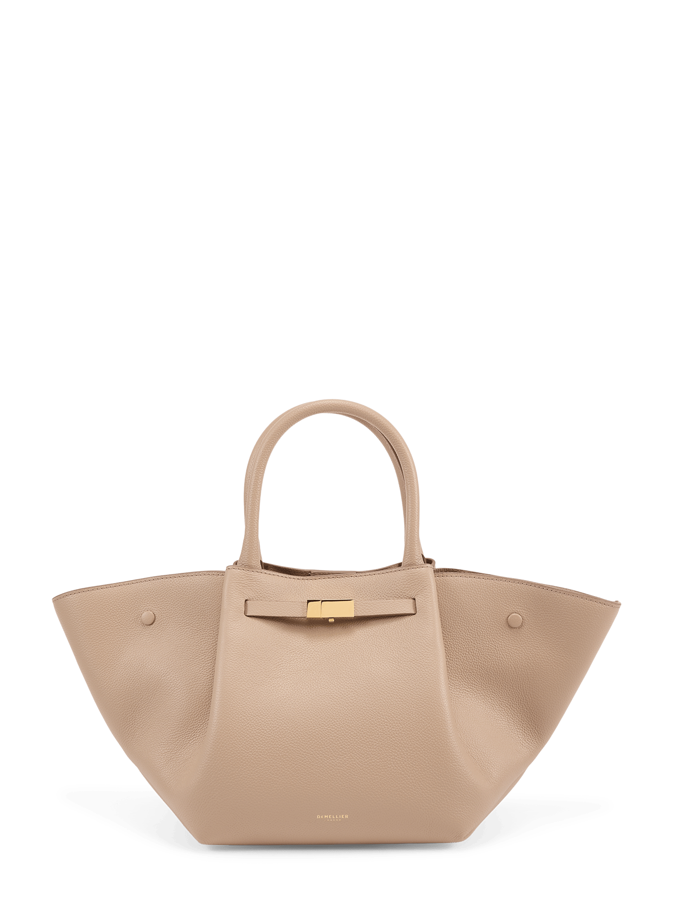 Gestreifter Ledertasche DEMELLIER LONDON Beige