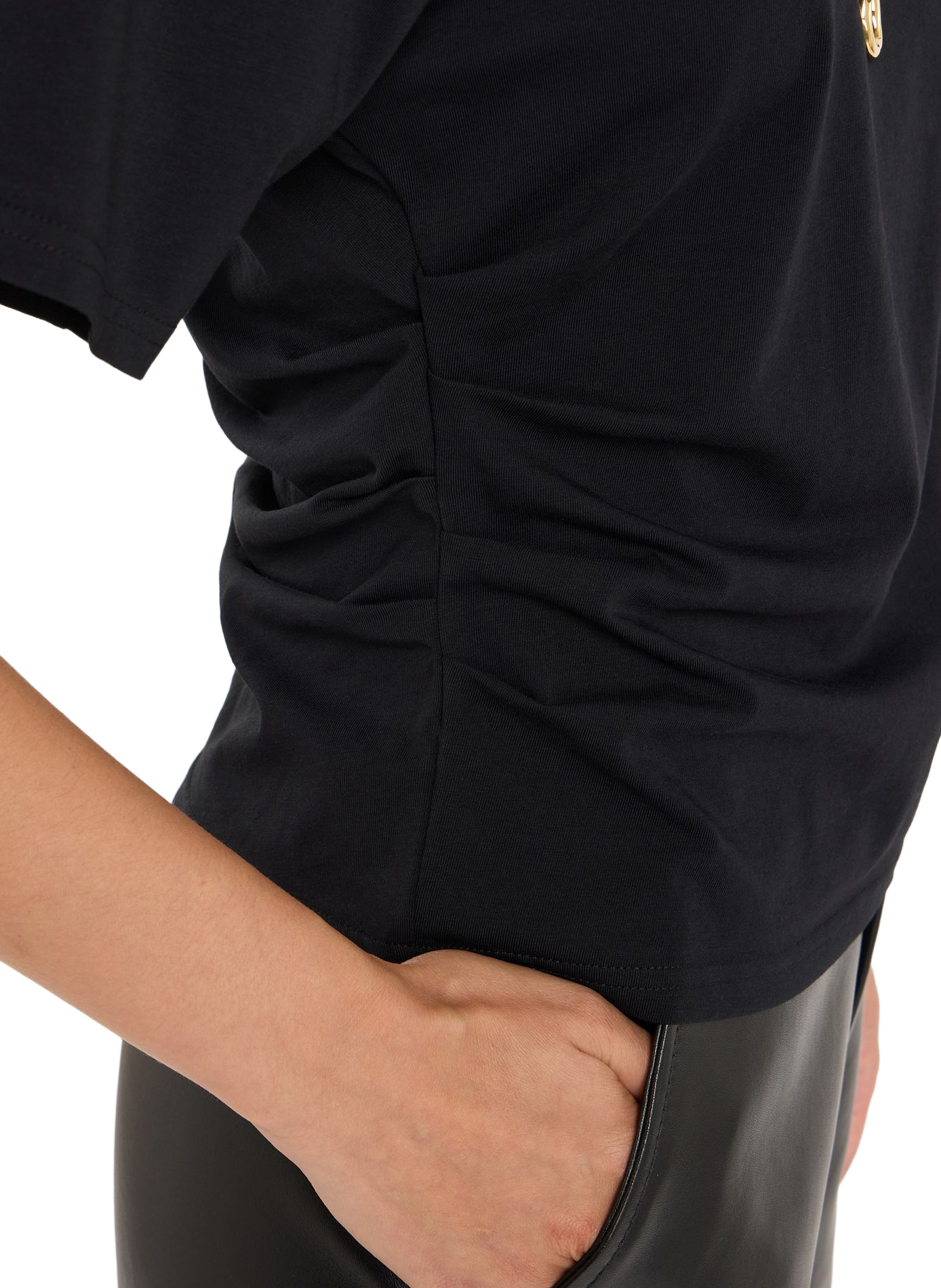 Fitted Beek top in blended cotton SAISON 1865 Black
