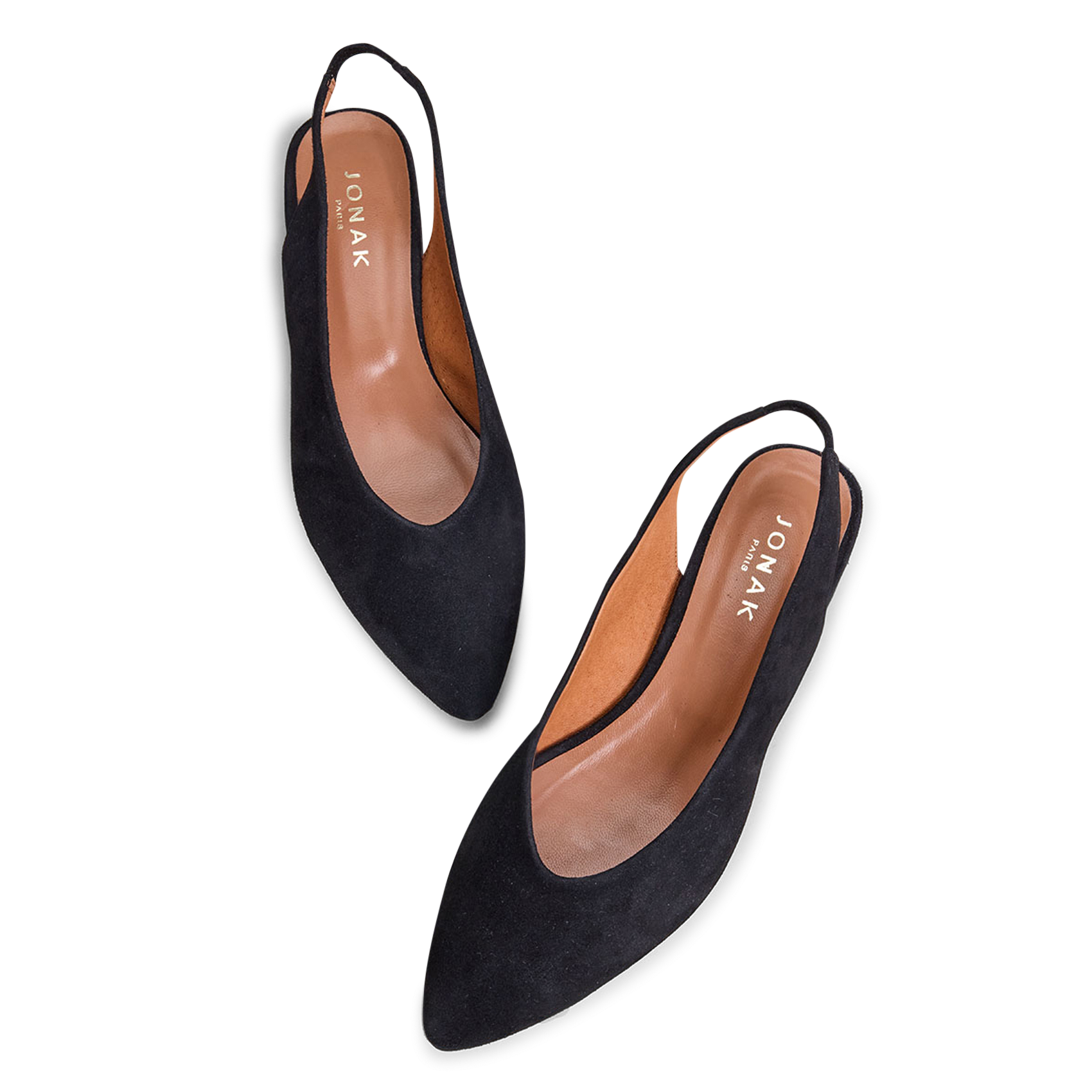 Ballerines en cuir velours vince JONAK Noir