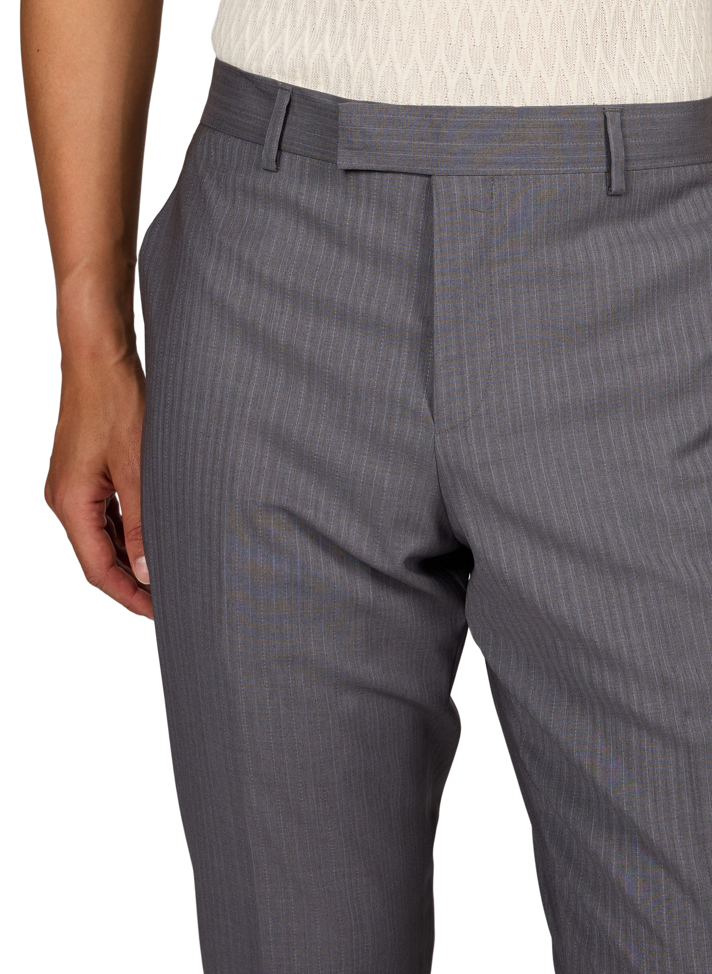 Two-piece wool striped suit PAUL SMITH Grey