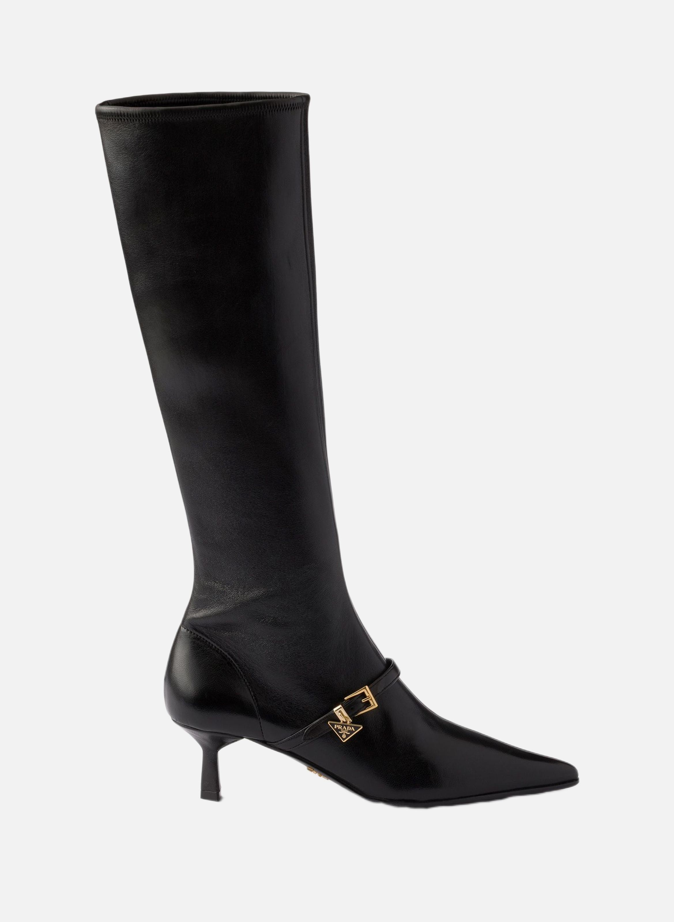 Bottes en cuir nappa stretch PRADA Noir