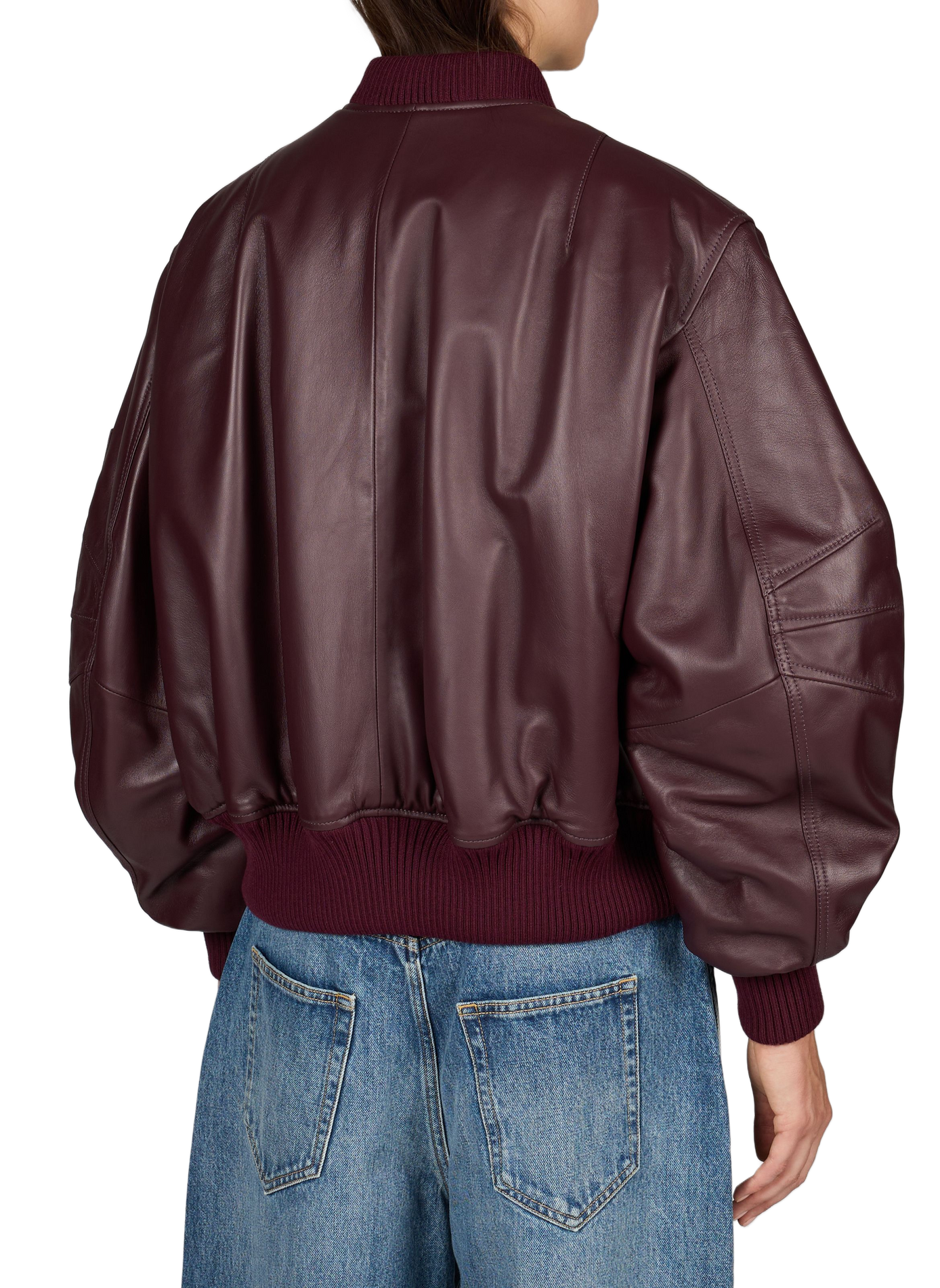 Veste oversize en cuir  THE ATTICO Rouge
